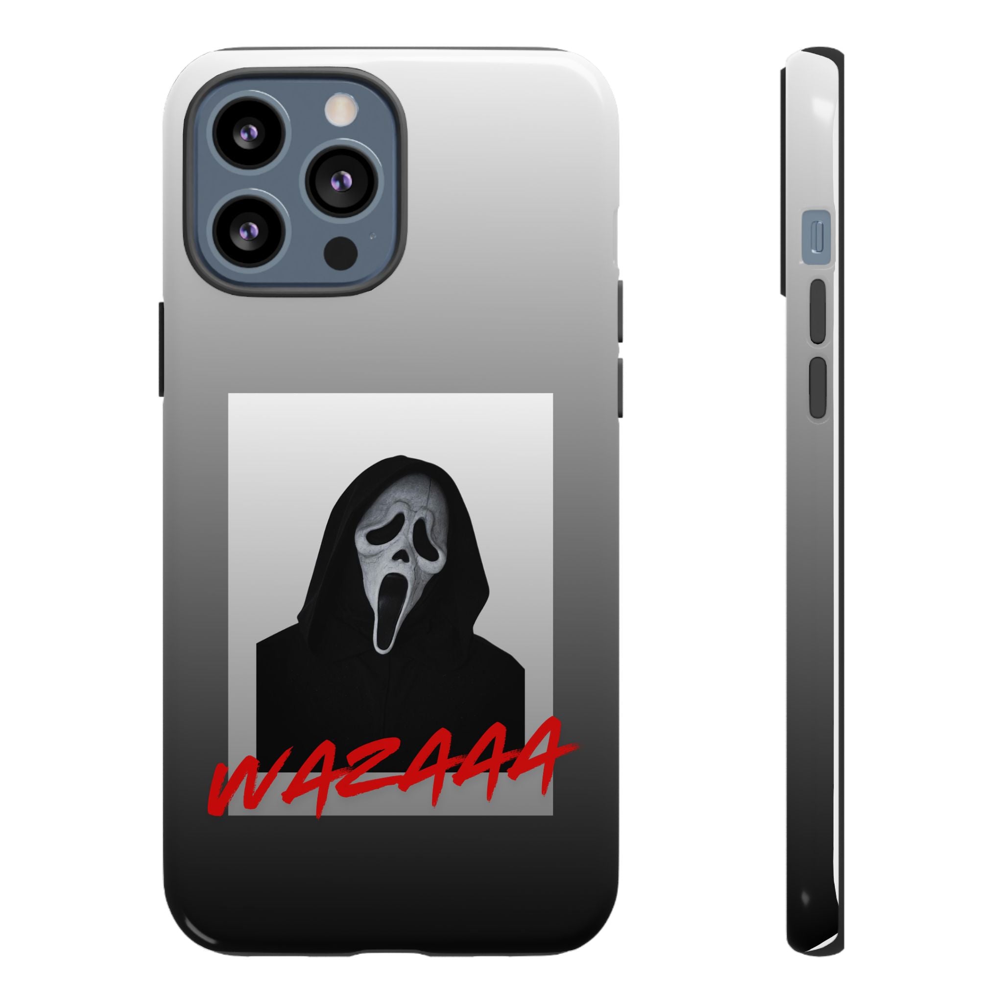 Scream Mask Phone Case – 'WAZAAA' Horror Movie Protective Cover