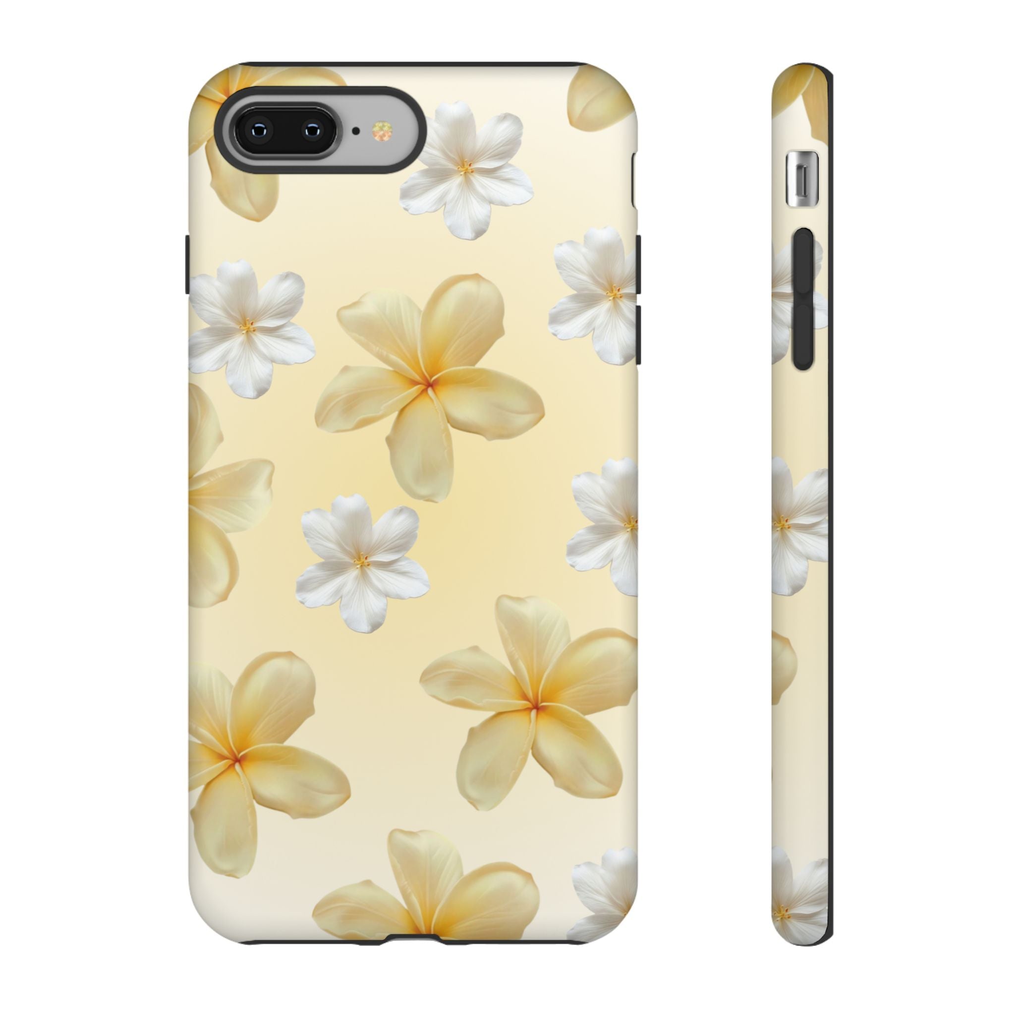 Plumeria Floral Tough Phone Case — Yellow Tropical Protection