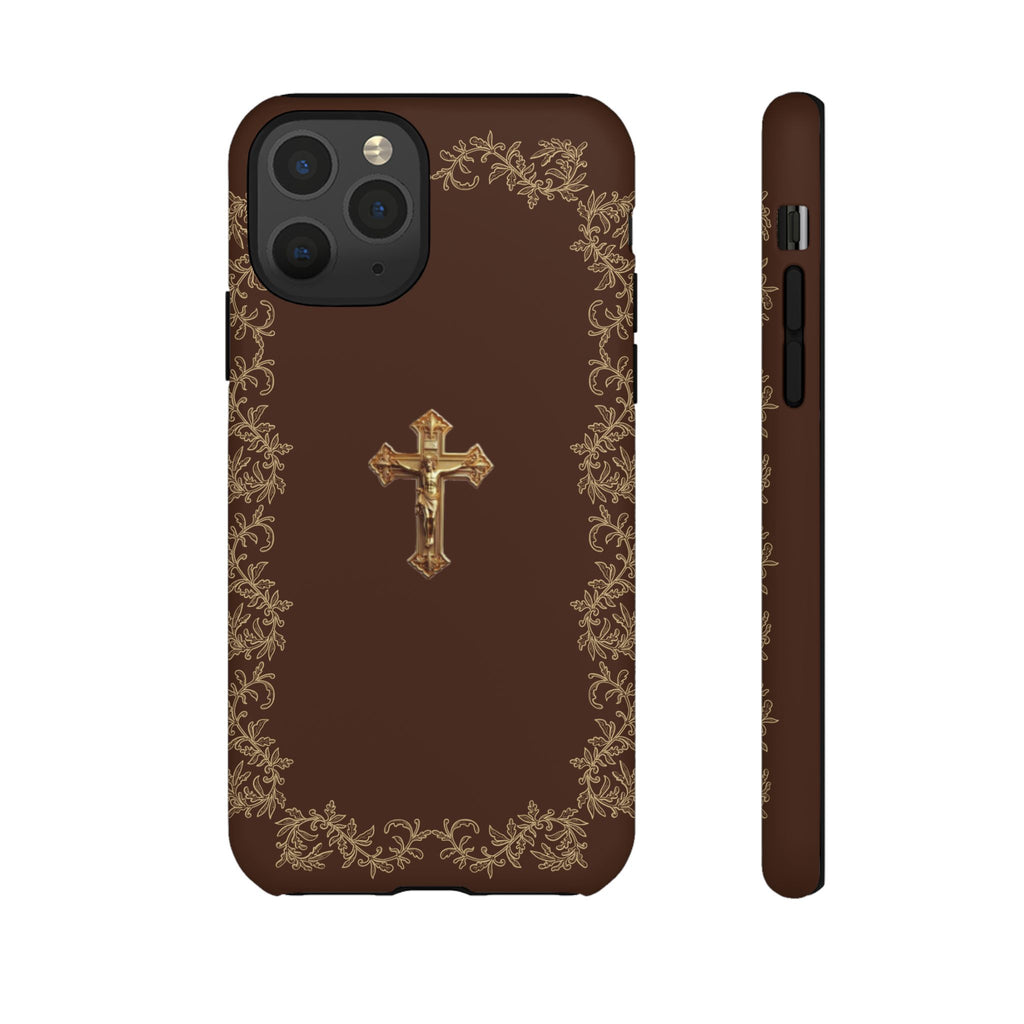 Gold Cross Bible - Christian Tough Phone Case