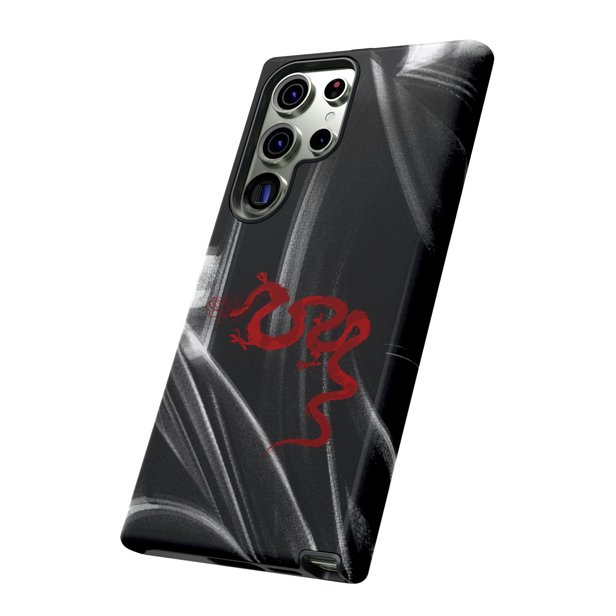 Phone Case — Black Abstract Smoke Design