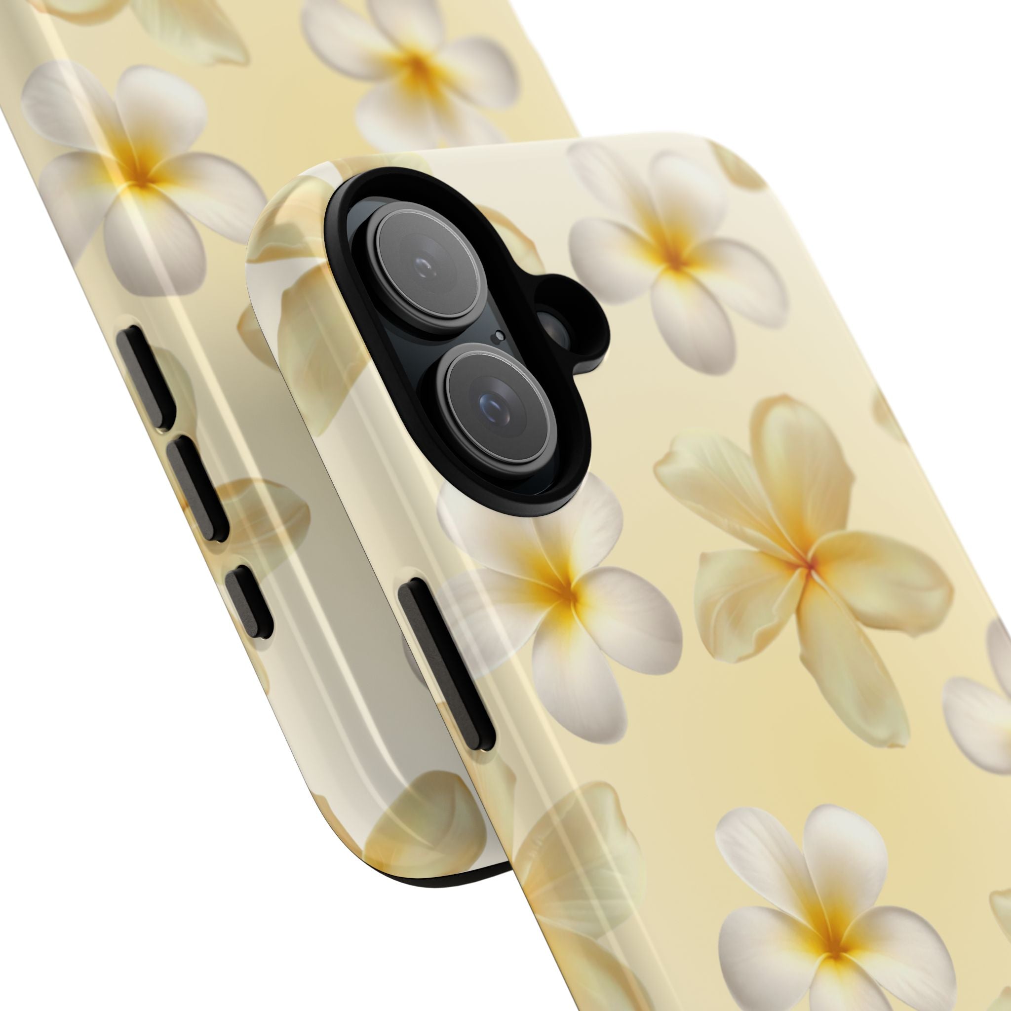 Plumeria Floral Phone Case — Tropical Yellow Hard Phone Cover