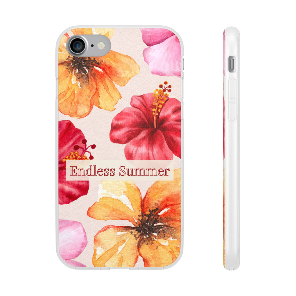 Phone Case - 'Endless Summer' Floral Watercolor Protective Flexi Case
