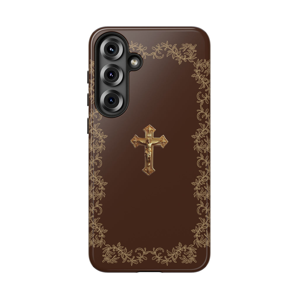 Gold Cross Bible - Christian Tough Phone Case