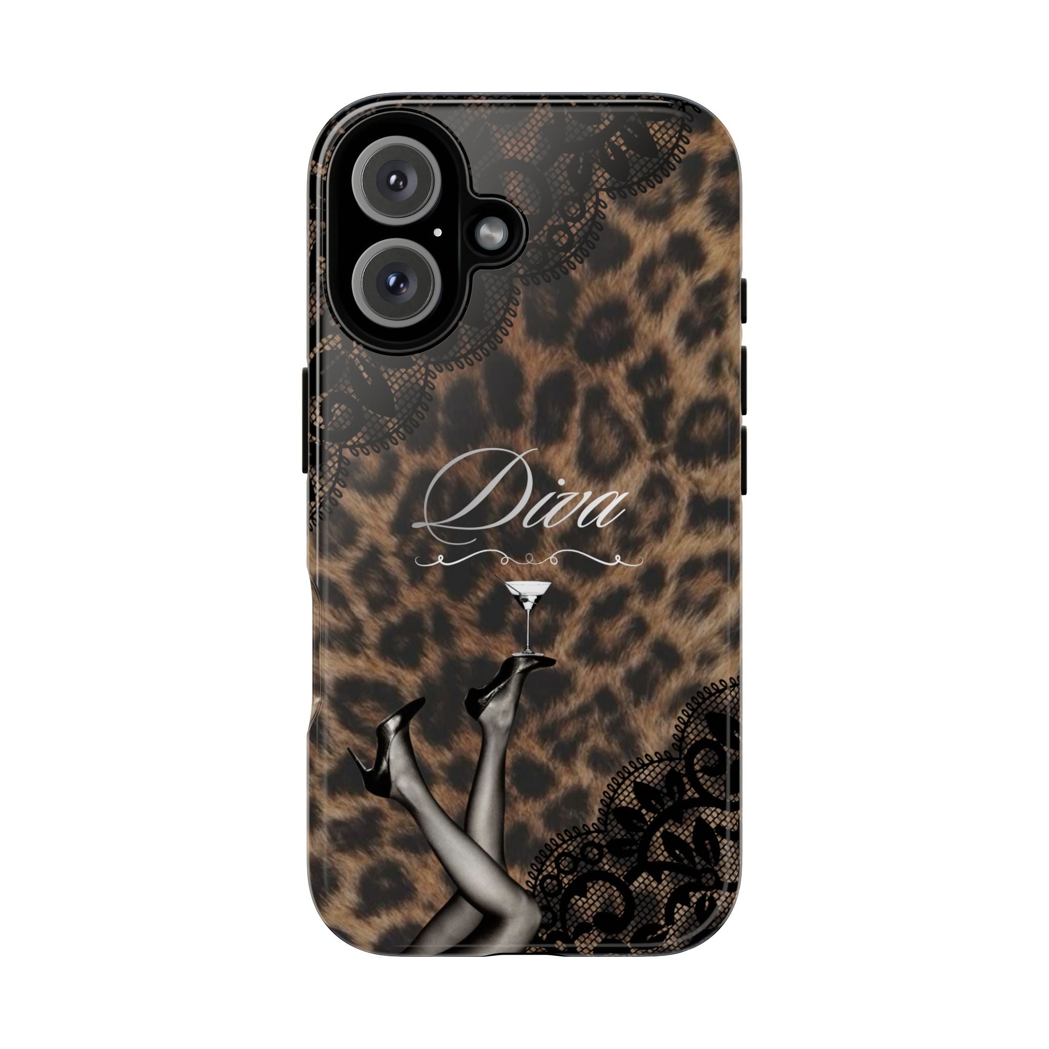 Leopard Lace 'Diva' Tough Phone Case