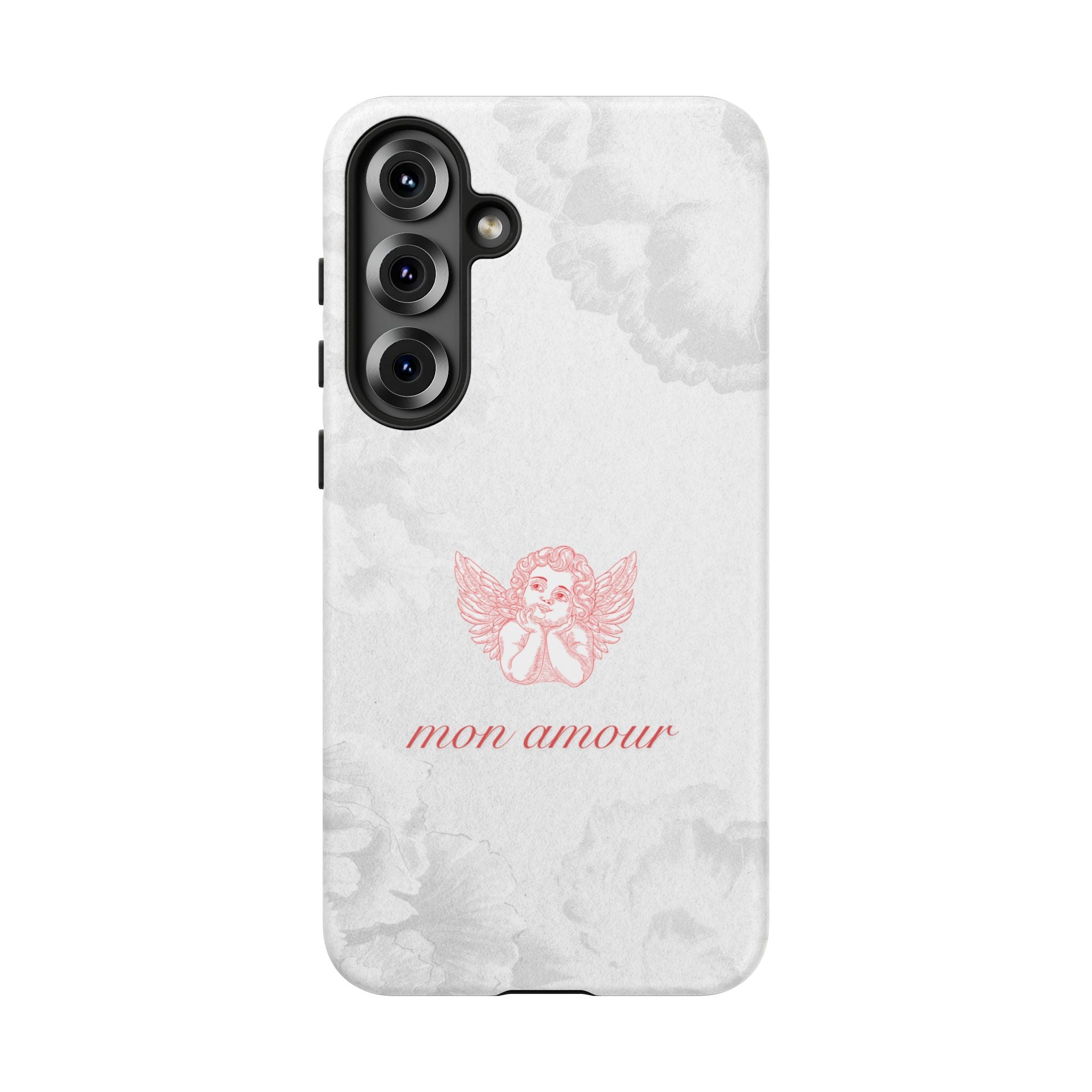 Tough Case — 'mon amour' Pink Cherub Floral Phone Case