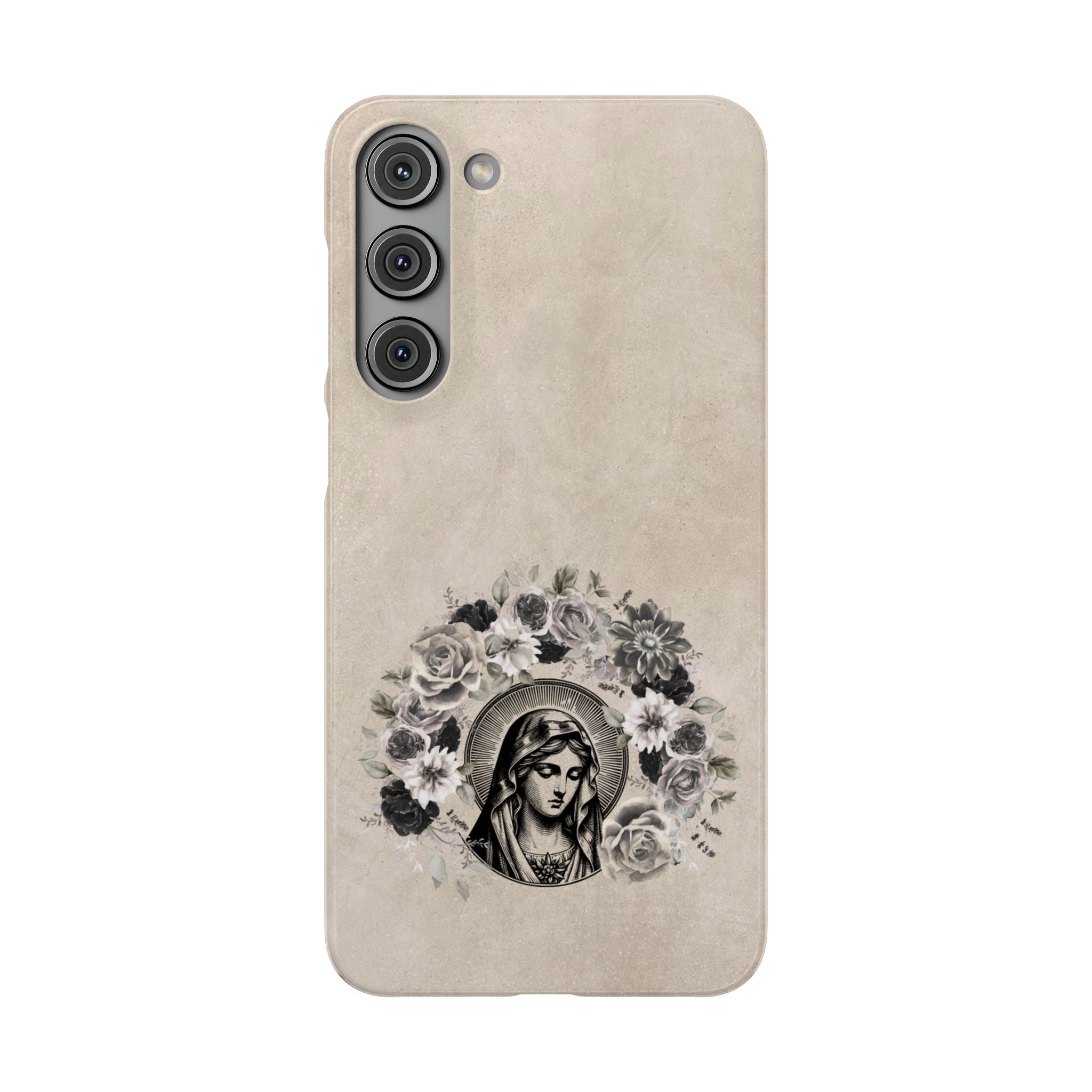 Vintage Madonna Floral Phone Case — Religious iPhone Snap Case