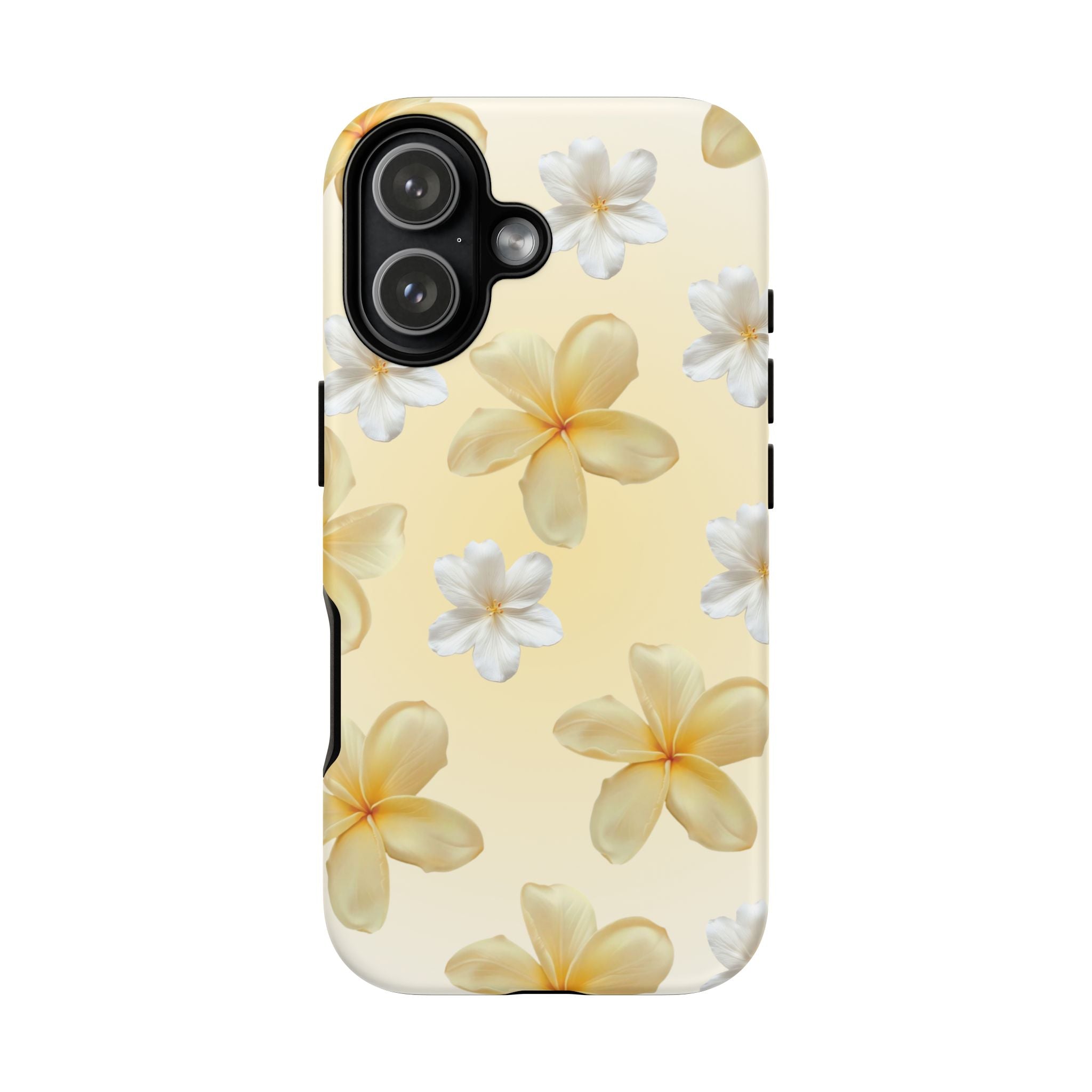 Plumeria Floral Tough Phone Case — Yellow Tropical Protection