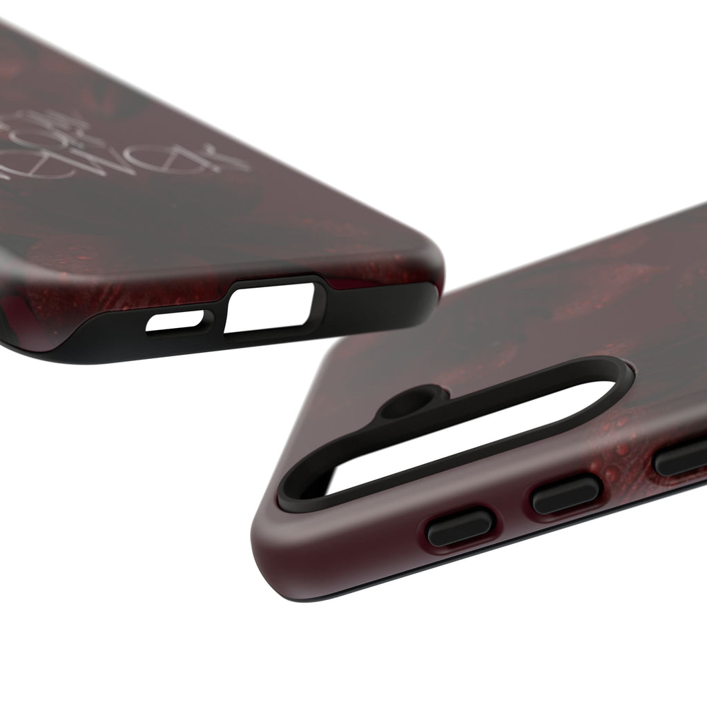 Tough Cases – Burgundy Floral “Now or Never” Protective Phone Case
