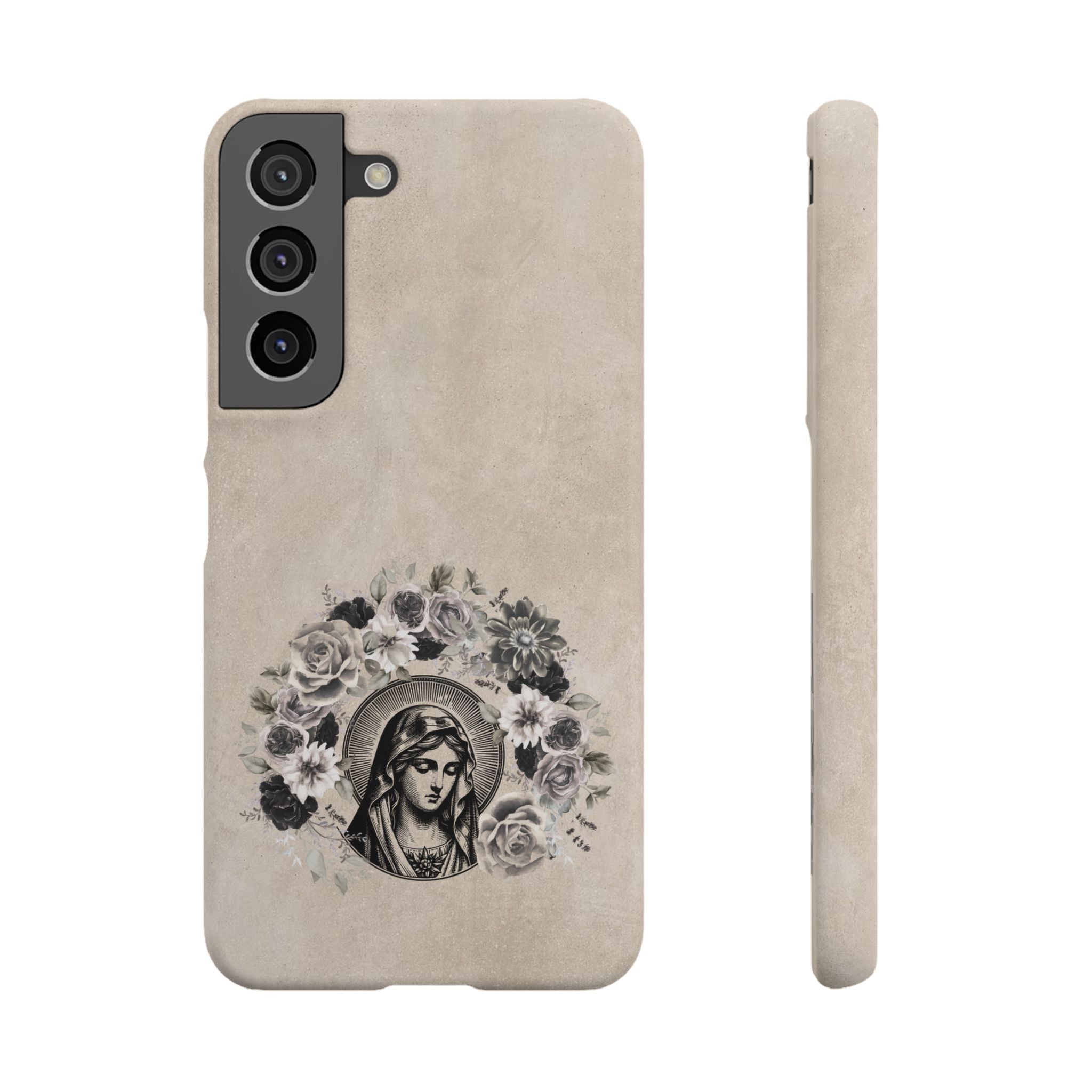 Vintage Madonna Floral Phone Case — Religious iPhone Snap Case