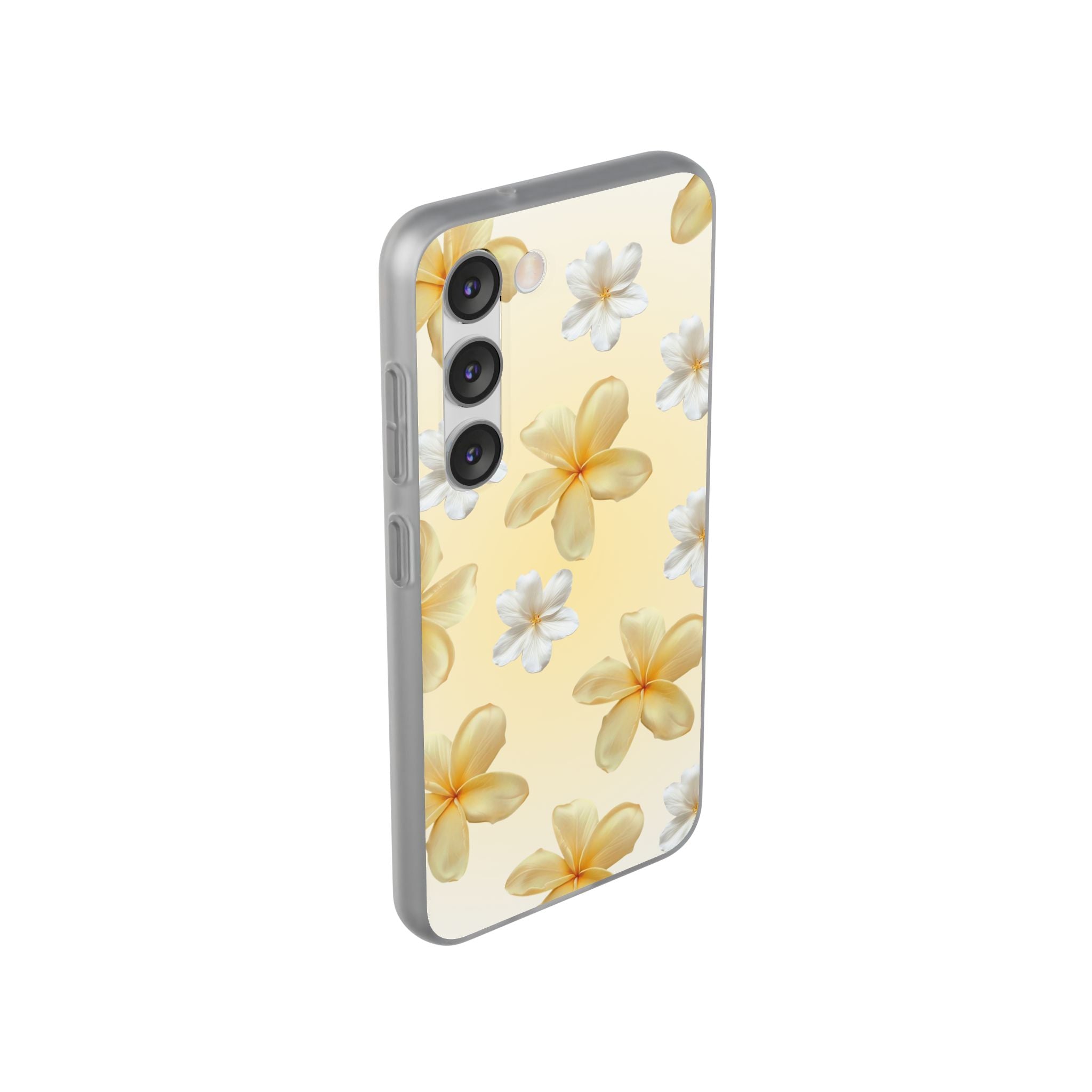 Plumeria Floral Phone Case — Yellow Tropical Flower Protective Case
