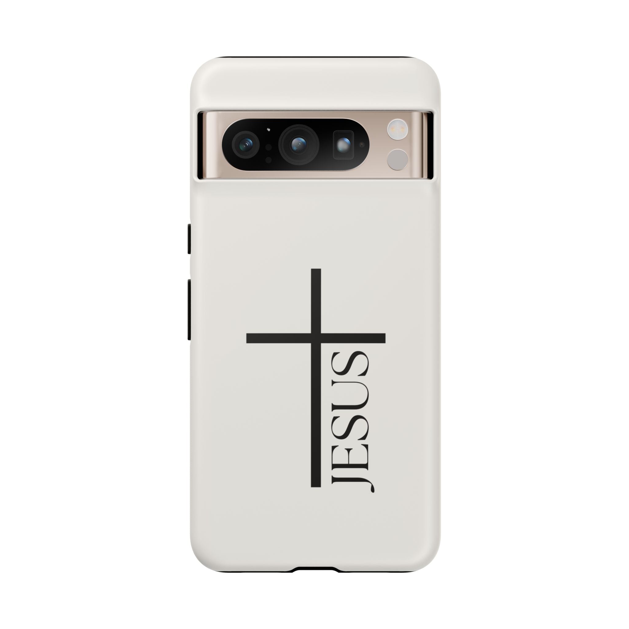 Christian Cross Phone Case - JESUS Vertical Minimalist iPhone Cover