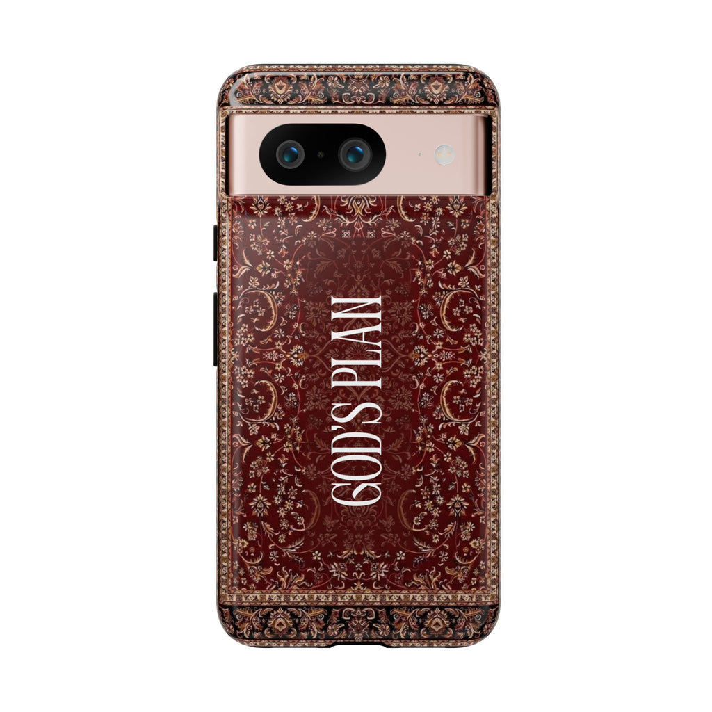 God's Plan — Vintage Tapestry Christian Tough Phone Case | Boho Faith Cover