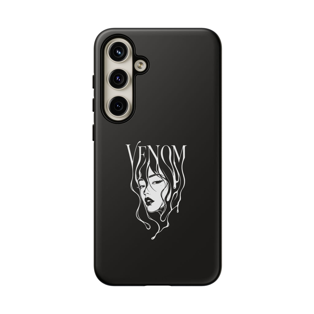 Venom Goth Phone Case — Black Protective Tough Case with Dark Femme Artwork