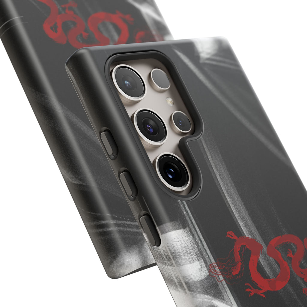 Phone Case — Black Abstract Smoke Design