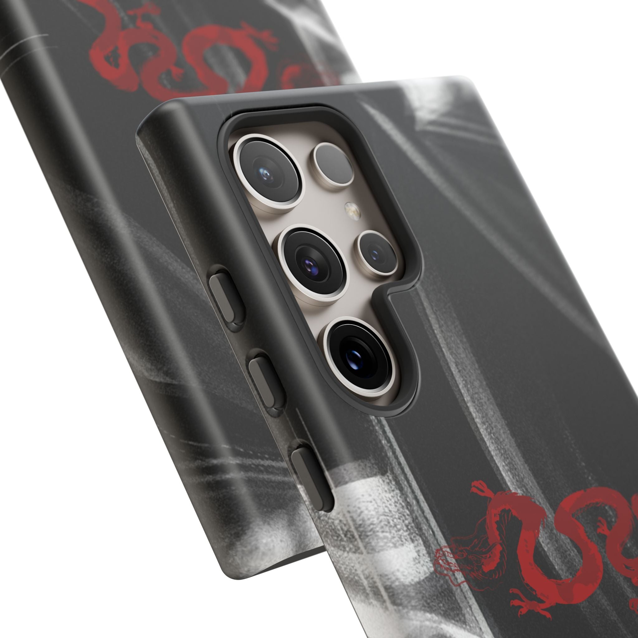 Phone Case — Black Abstract Smoke Design