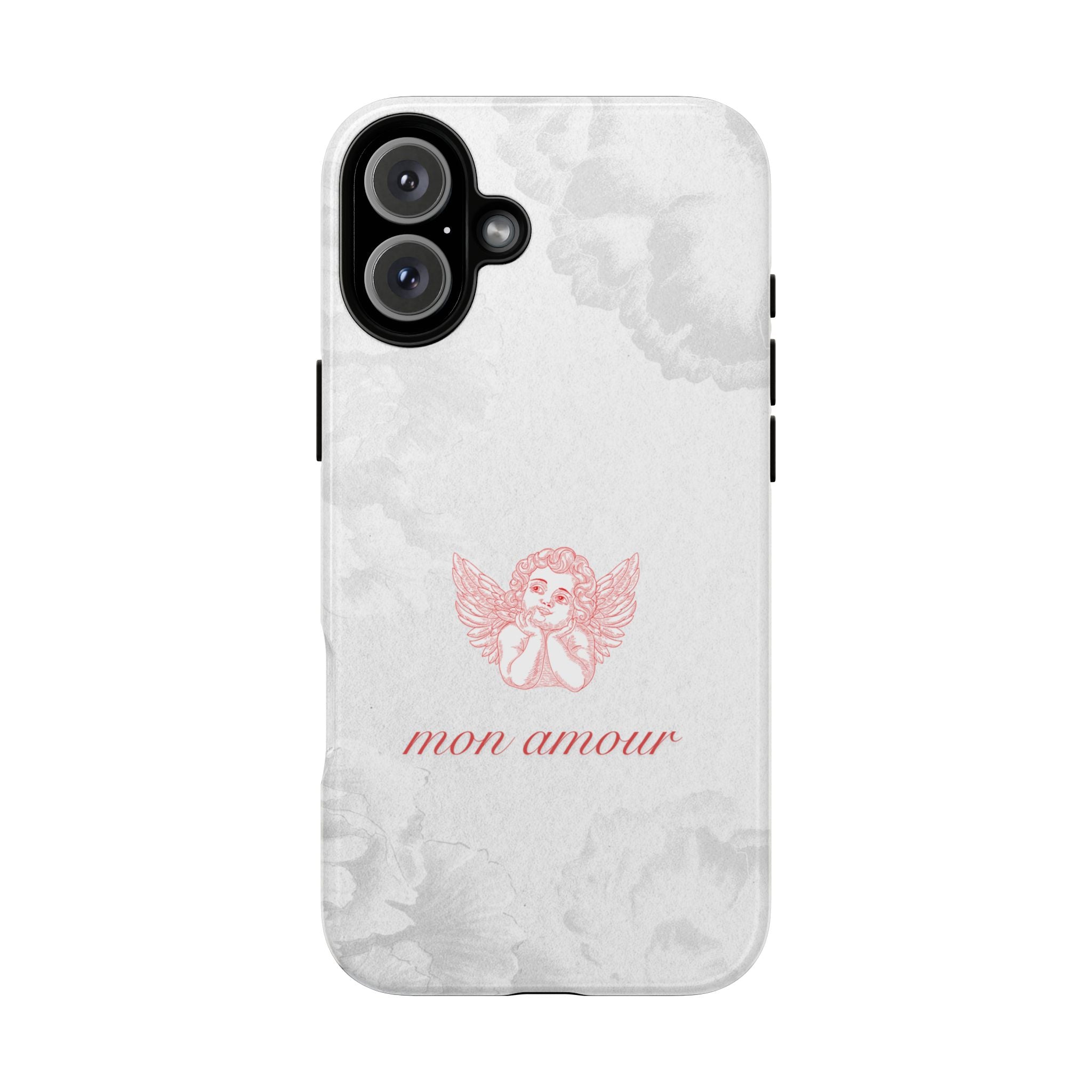 Tough Case — 'mon amour' Pink Cherub Floral Phone Case