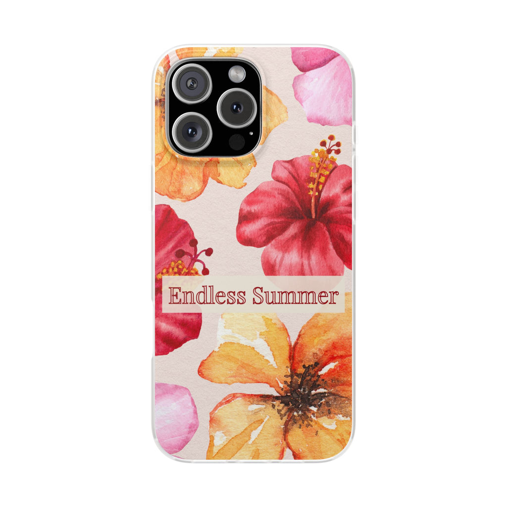 Phone Case - 'Endless Summer' Floral Watercolor Protective Flexi Case