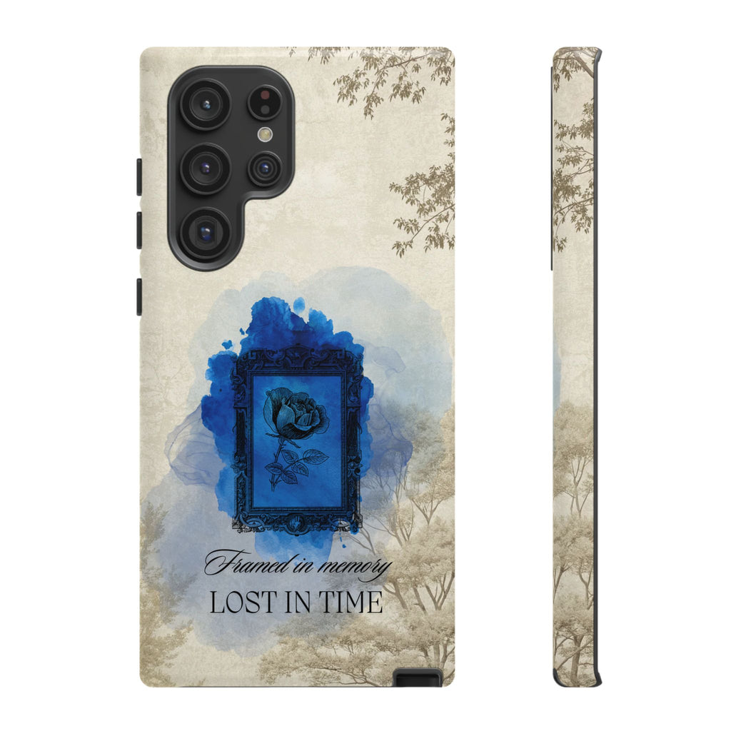 Vintage Blue Rose Phone Case – "Lost in Time" Protective Cover