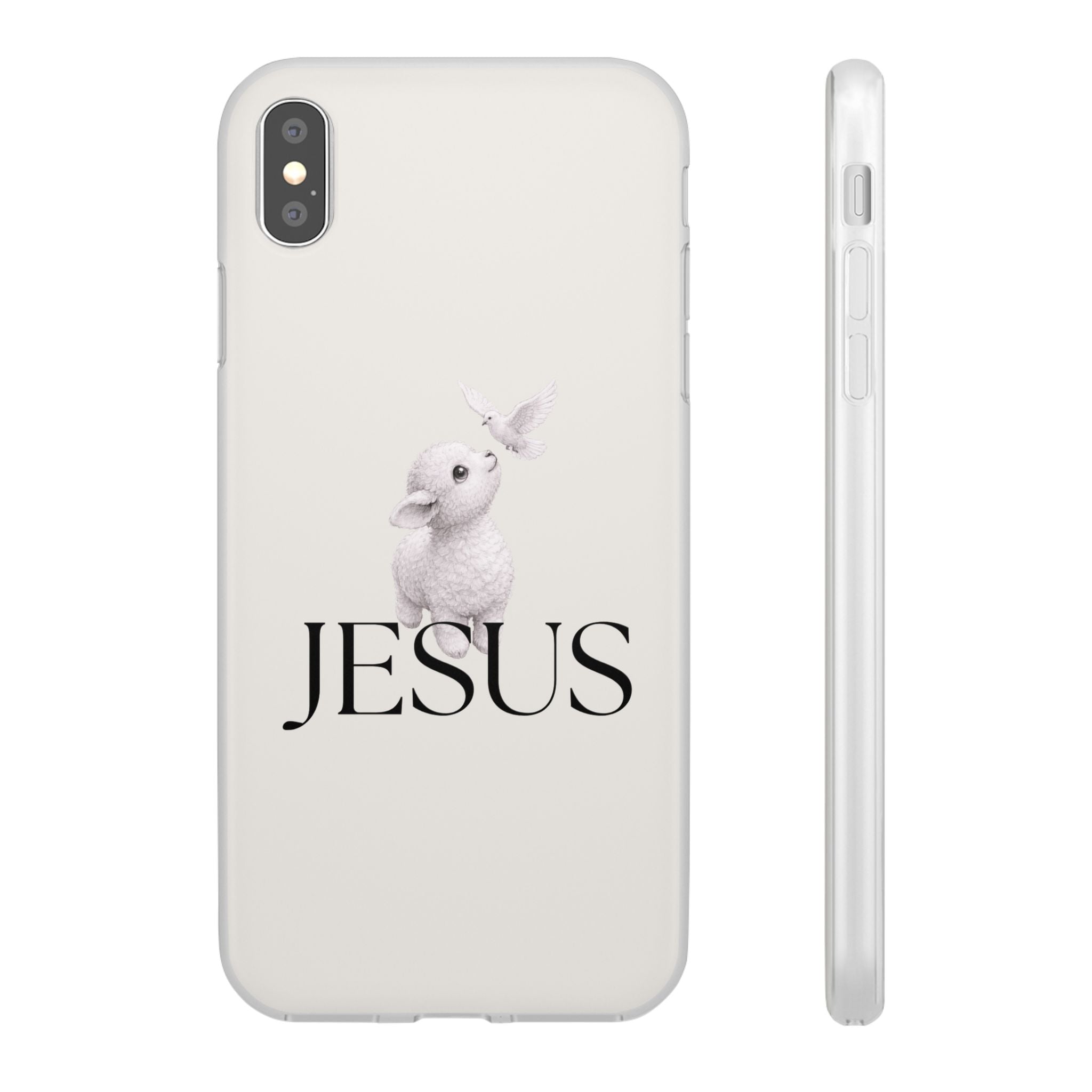 Jesus Lamb Phone Case - Christian Faith iPhone Case with Dove