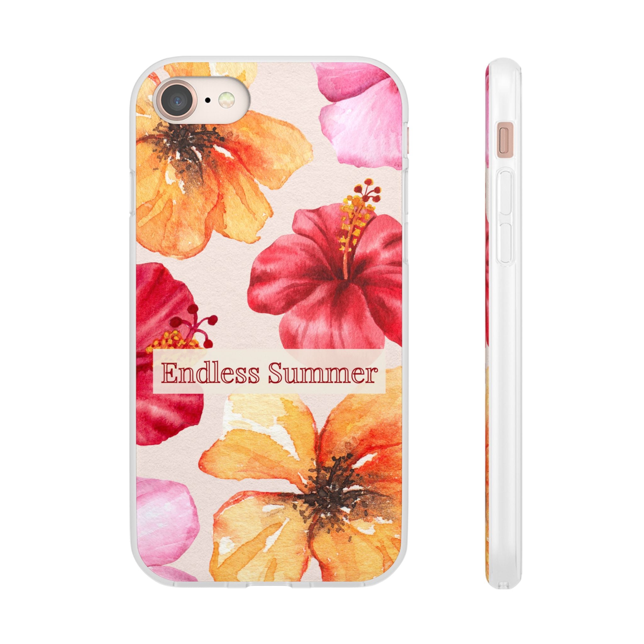 Phone Case - 'Endless Summer' Floral Watercolor Protective Flexi Case
