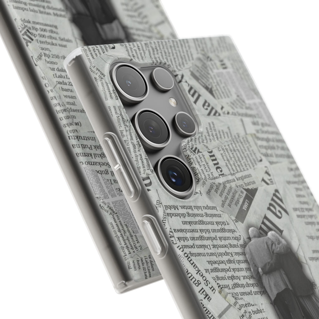 Newspaper Collage 'Until The End' Phone Case - Romantic Vintage iPhone Cover