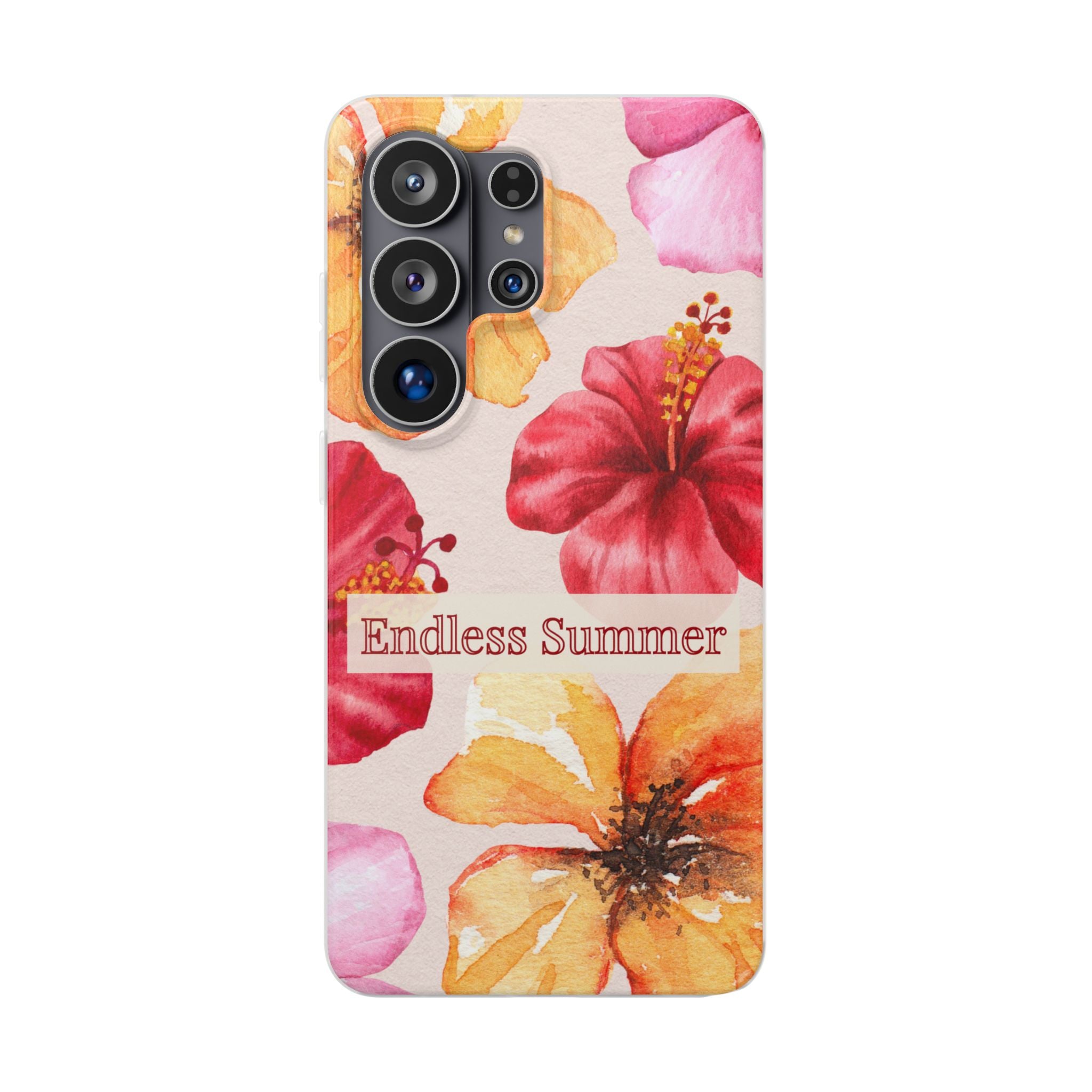 Phone Case - 'Endless Summer' Floral Watercolor Protective Flexi Case