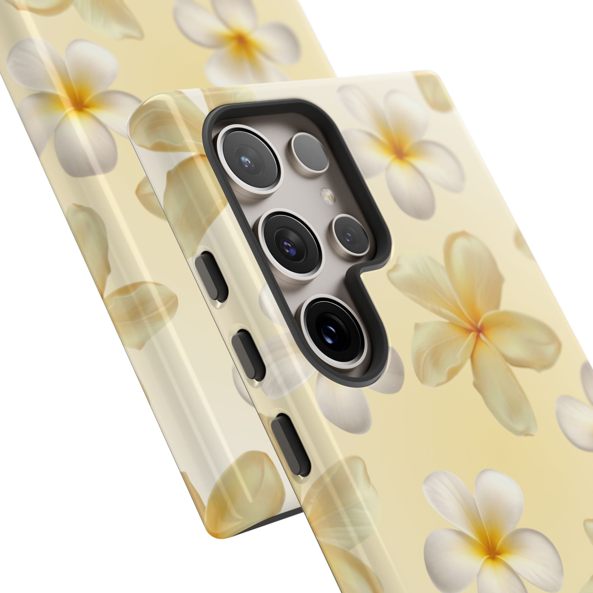 Plumeria Floral Phone Case — Tropical Yellow Hard Phone Cover