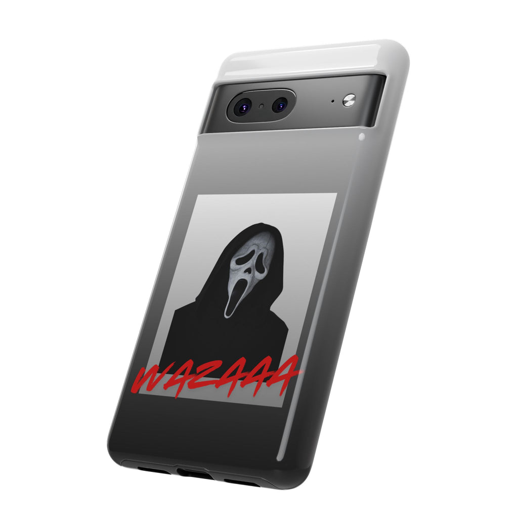 Scream Mask Phone Case – 'WAZAAA' Horror Movie Protective Cover