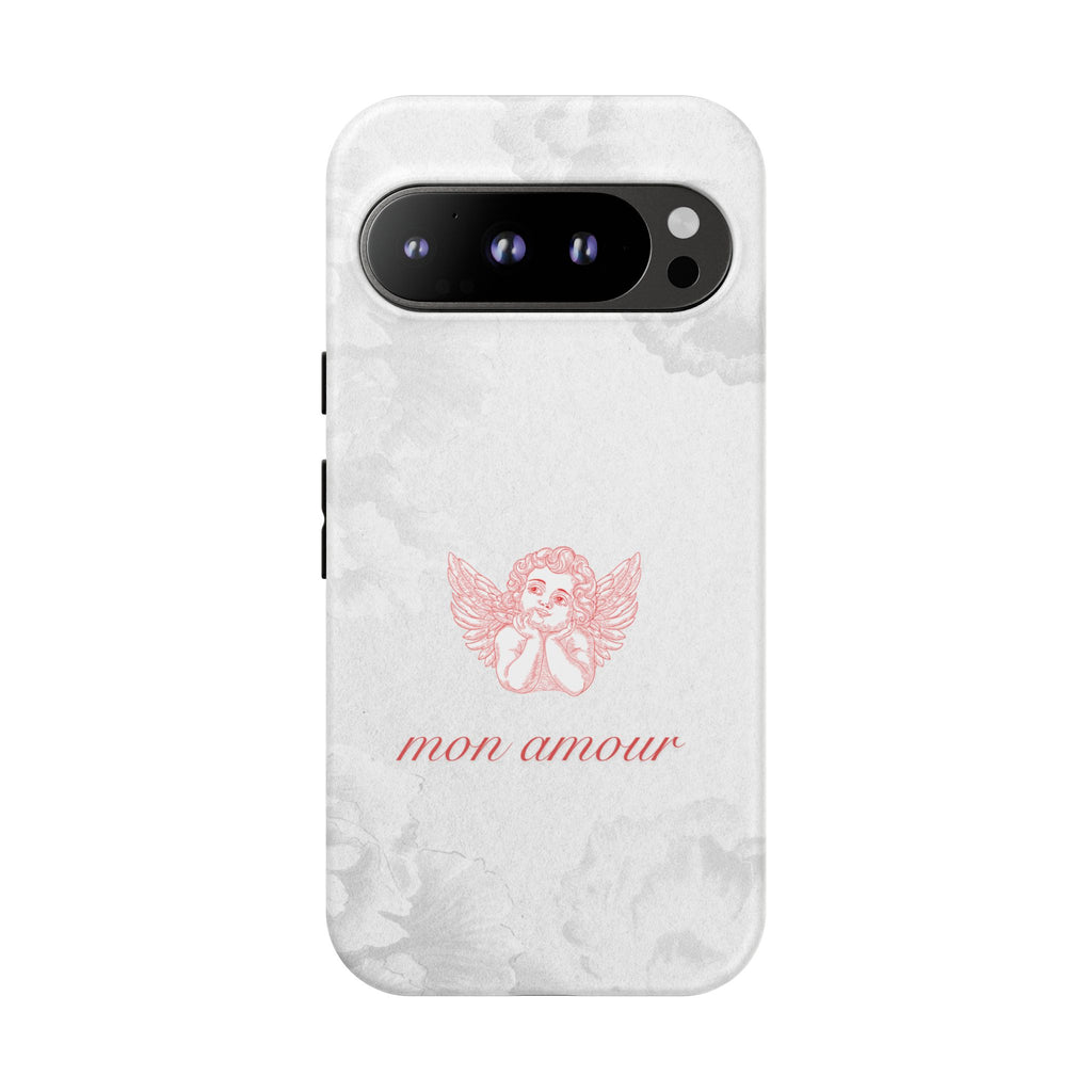 Tough Case — 'mon amour' Pink Cherub Floral Phone Case