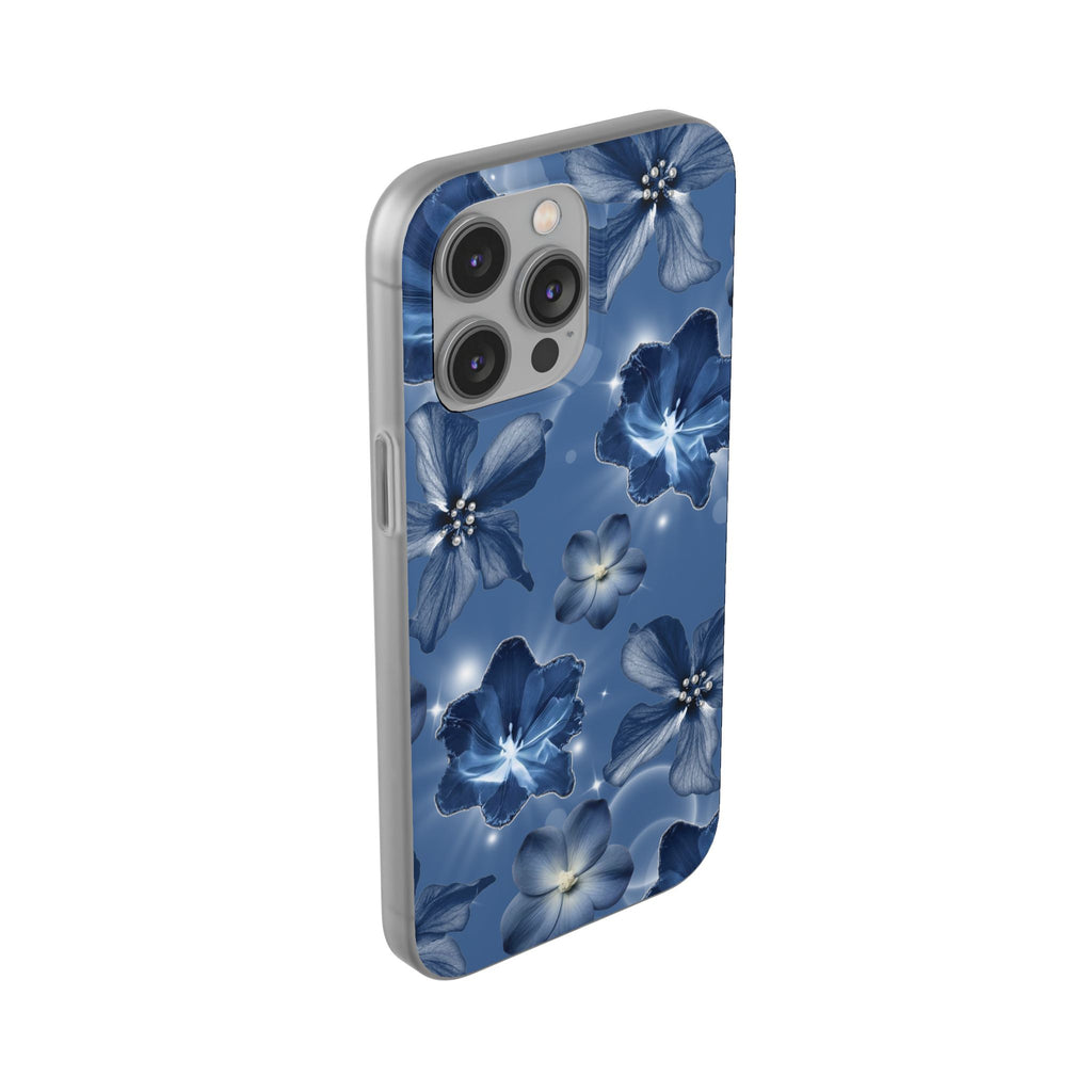 Blue Floral Phone Case — Soft Blue Blossoms Pattern for iPhone