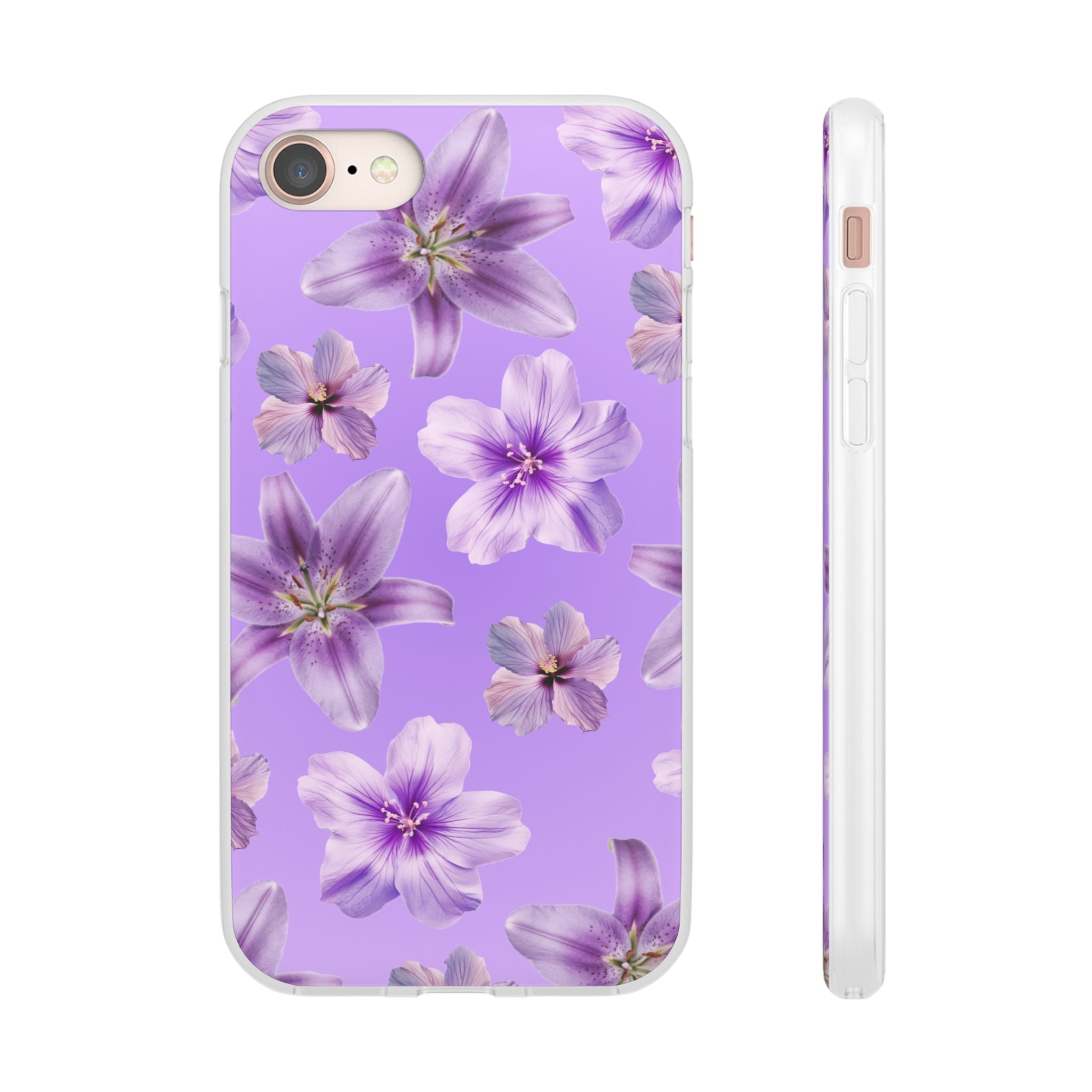 Purple Floral Phone Case — Lavender Blossom Flexi Case
