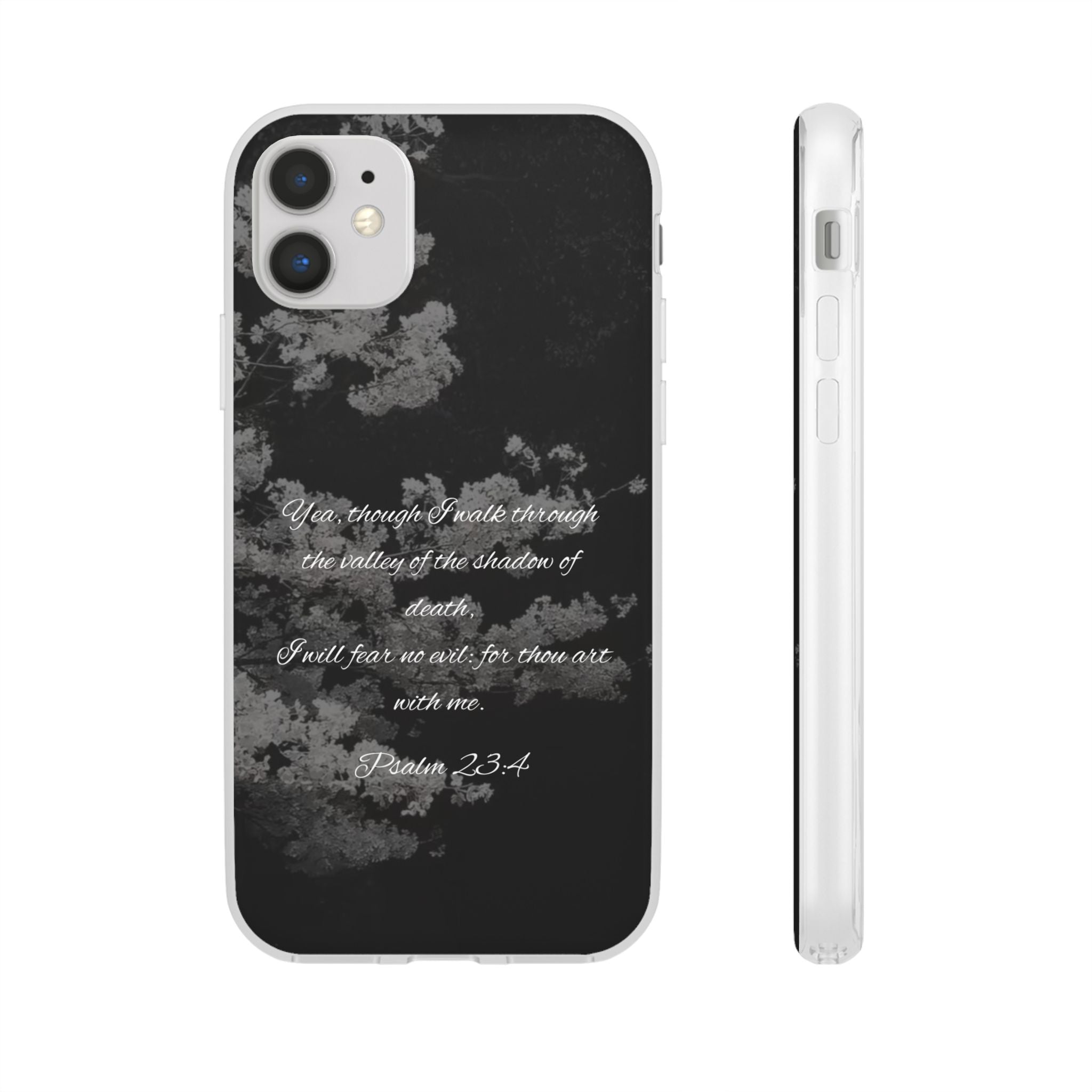 Phone Case — Psalm 23:4 Black Cloudy Faith Design