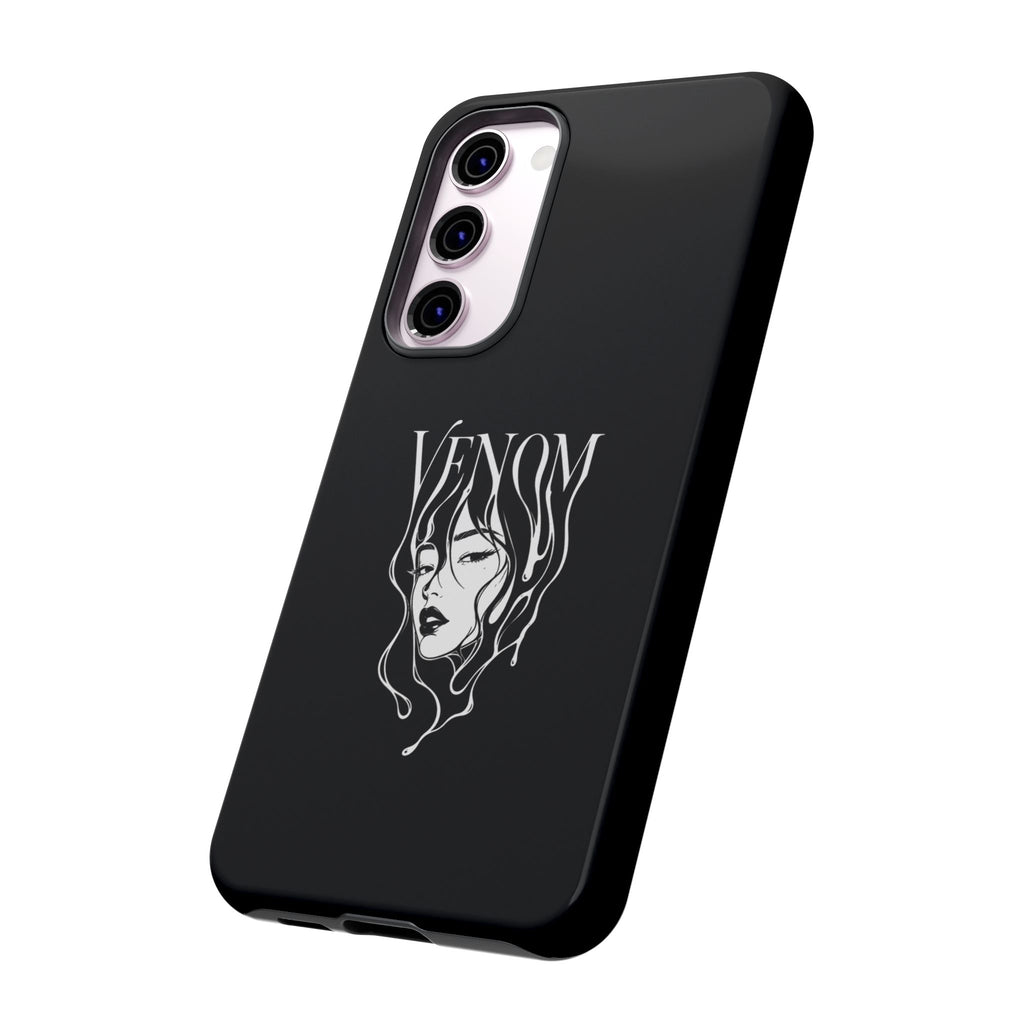 Venom Goth Phone Case — Black Protective Tough Case with Dark Femme Artwork