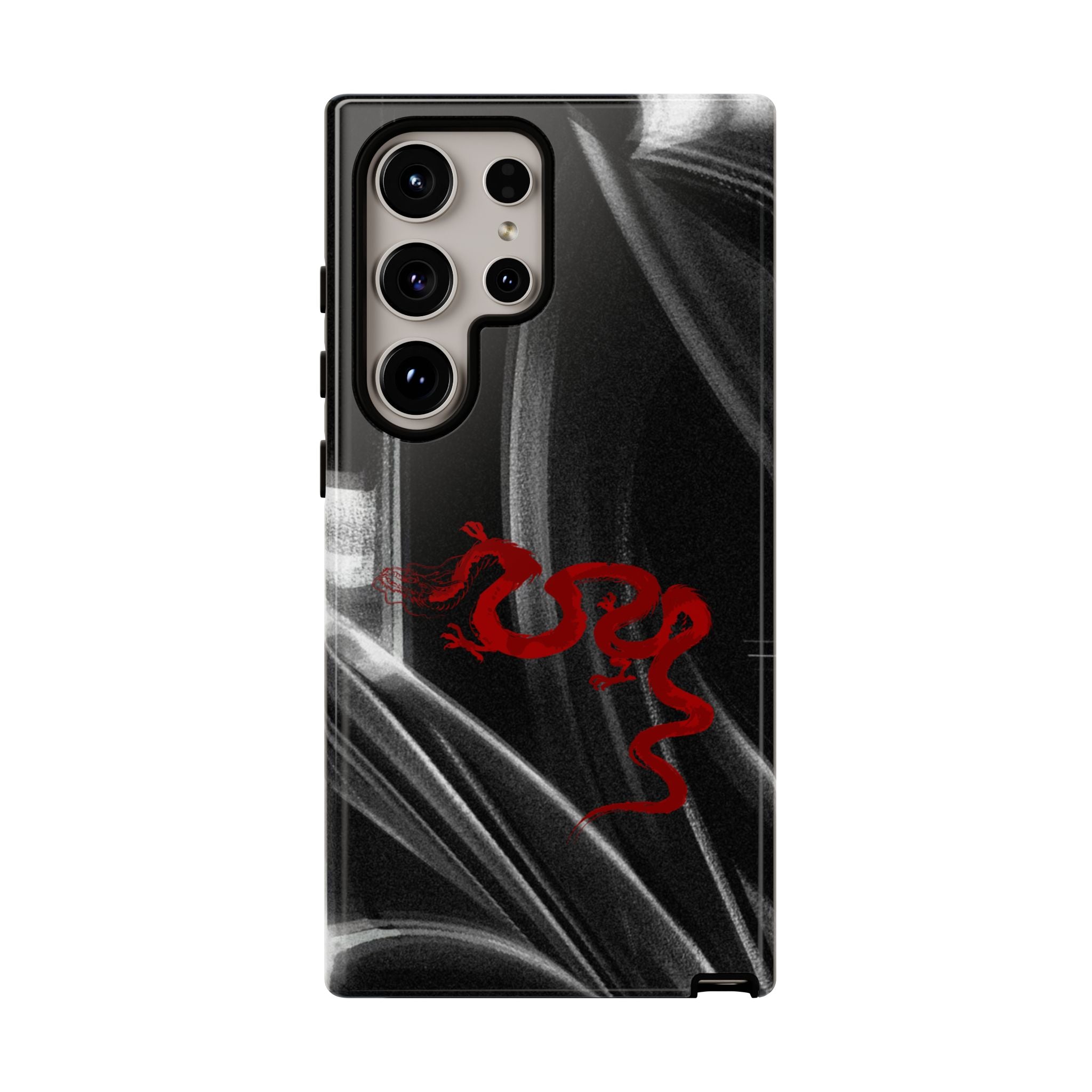 Phone Case — Black Abstract Smoke Design