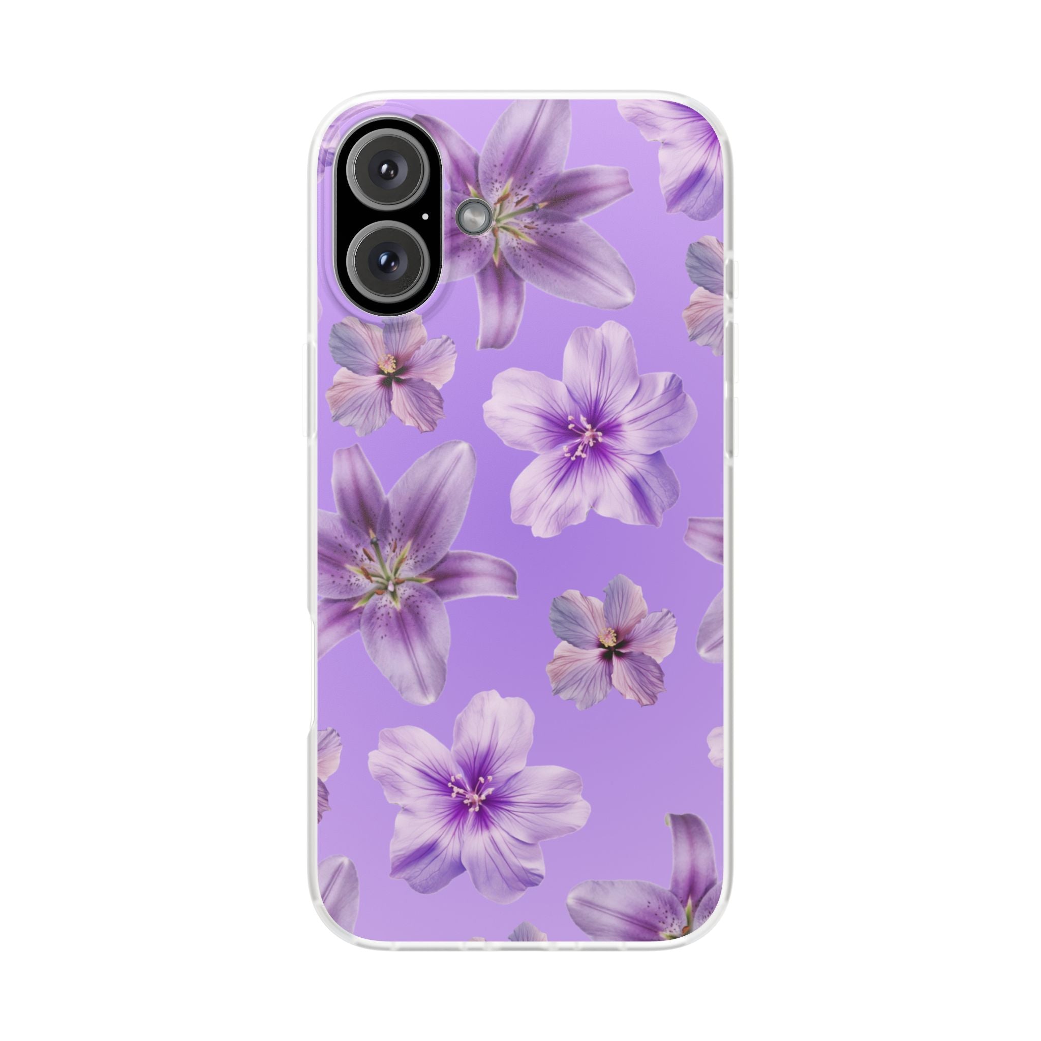 Purple Floral Phone Case — Lavender Blossom Flexi Case