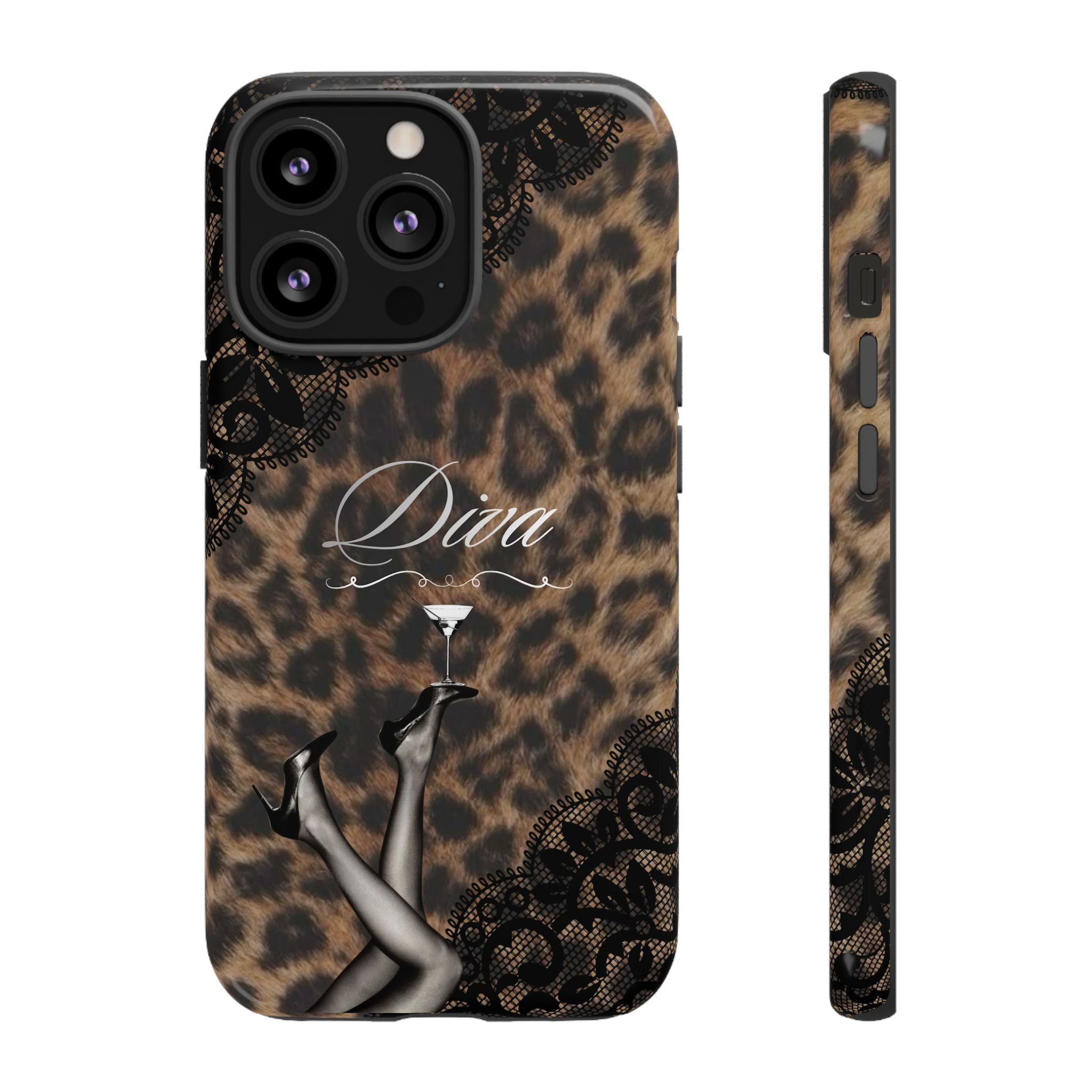 Leopard Lace 'Diva' Tough Phone Case
