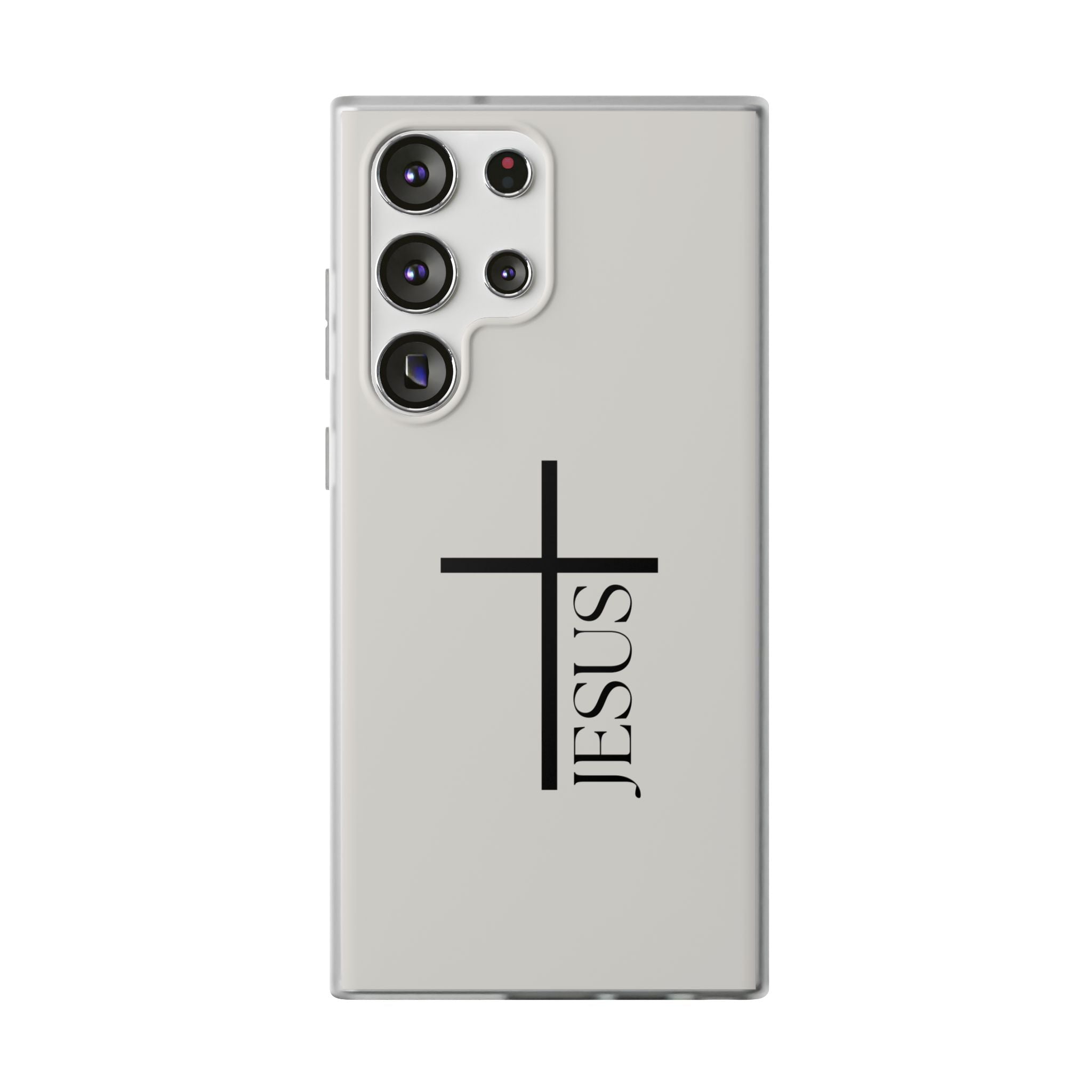 Christian Cross Phone Case - JESUS Vertical Minimalist iPhone Cover