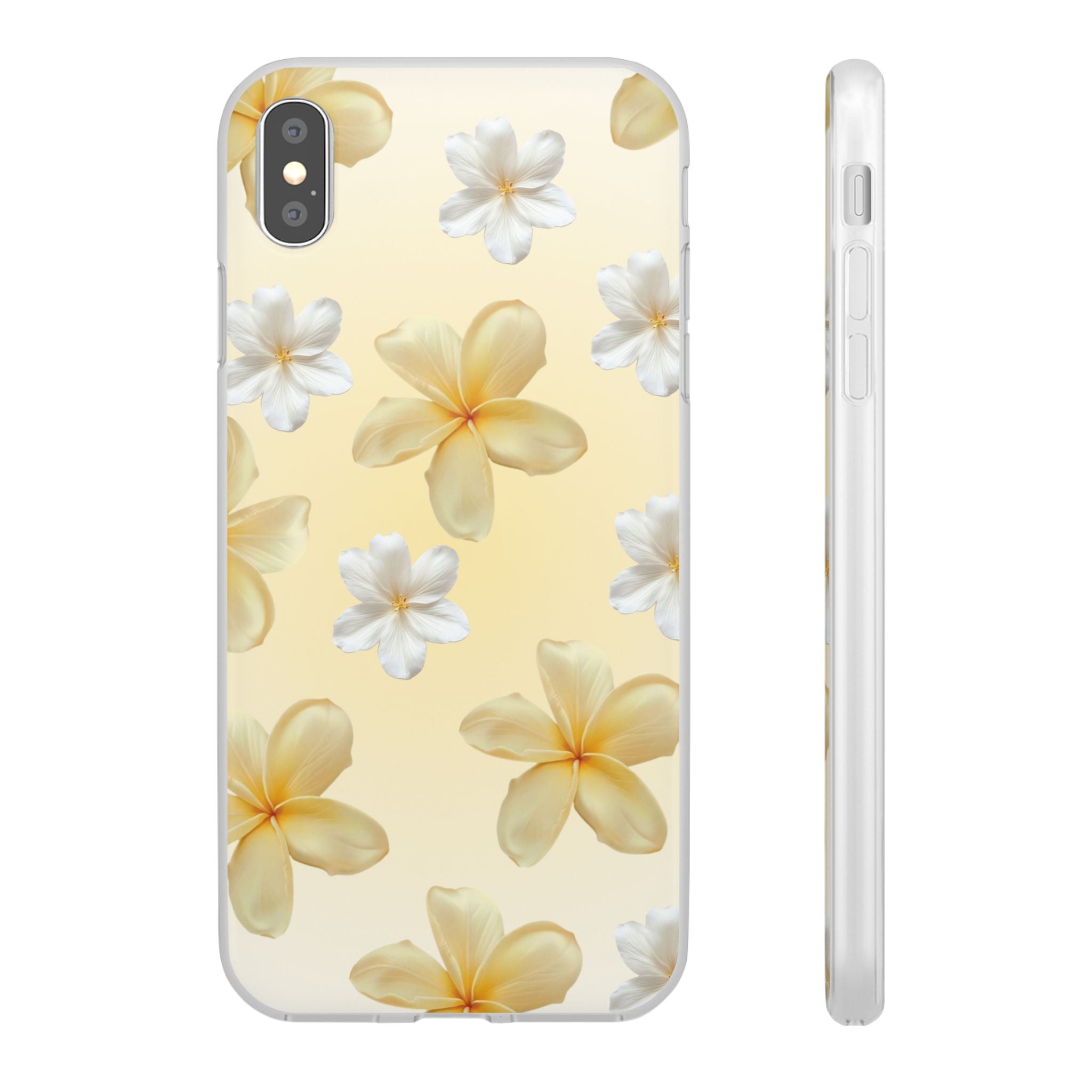 Plumeria Floral Phone Case — Yellow Tropical Flower Protective Case