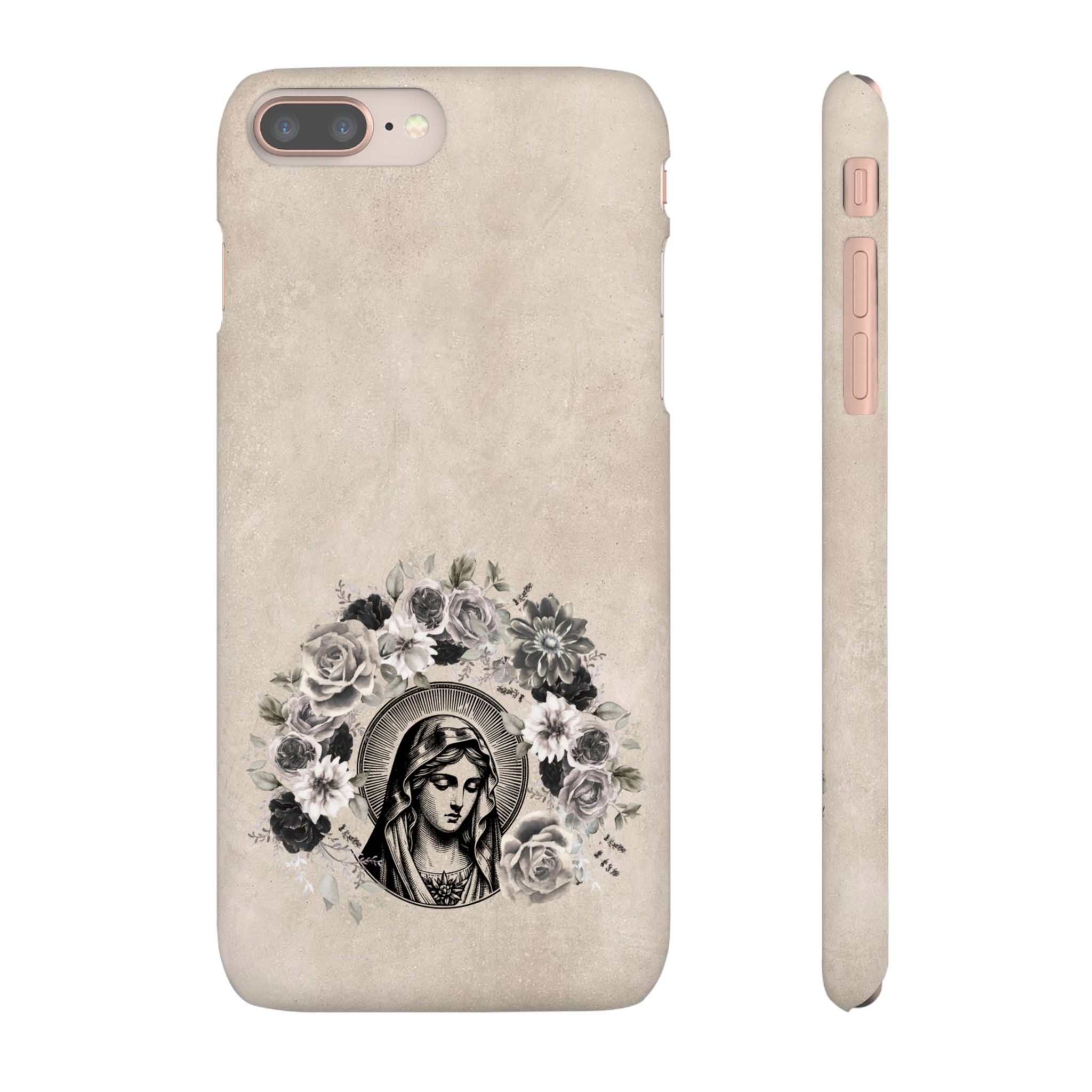Vintage Madonna Floral Phone Case — Religious iPhone Snap Case