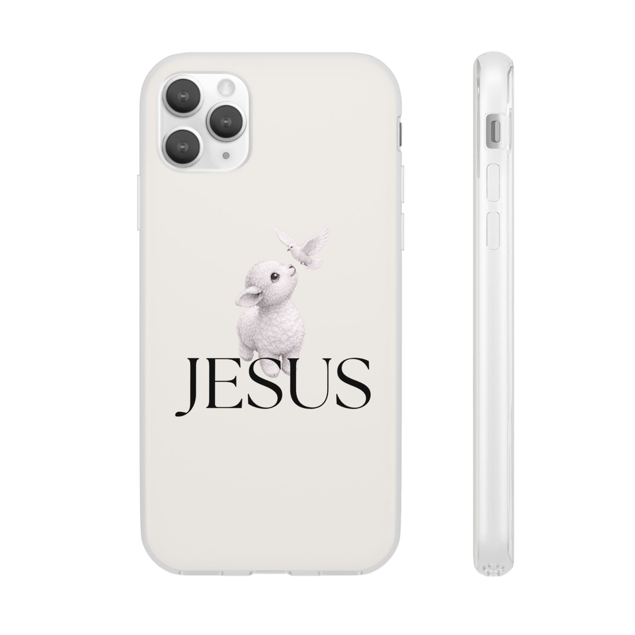 Jesus Lamb Phone Case - Christian Faith iPhone Case with Dove