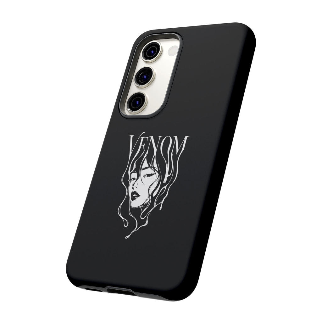 Venom Goth Phone Case — Black Protective Tough Case with Dark Femme Artwork