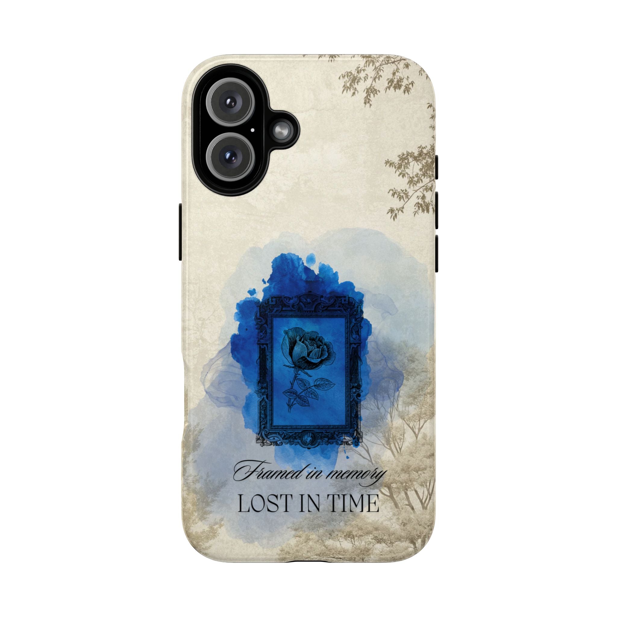 Vintage Blue Rose Phone Case – "Lost in Time" Protective Cover