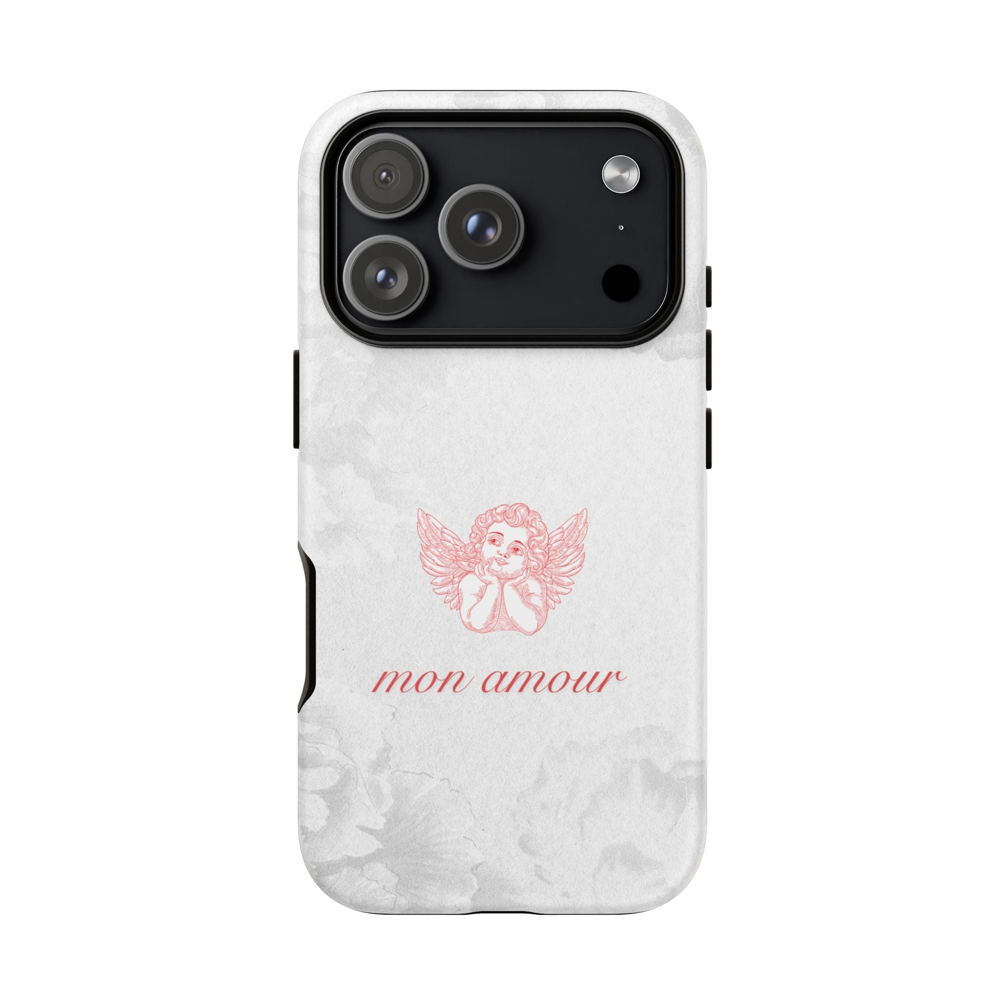 Tough Case — 'mon amour' Pink Cherub Floral Phone Case