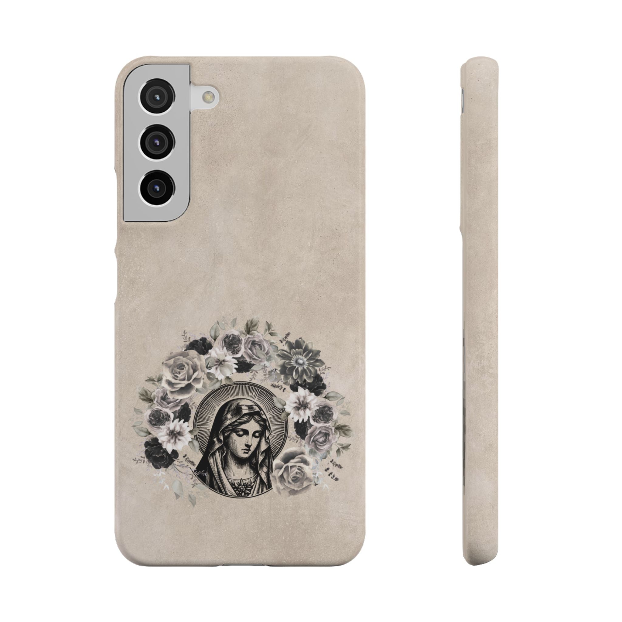 Vintage Madonna Floral Phone Case — Religious iPhone Snap Case
