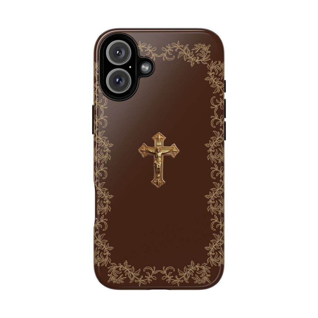 Gold Cross Bible - Christian Tough Phone Case