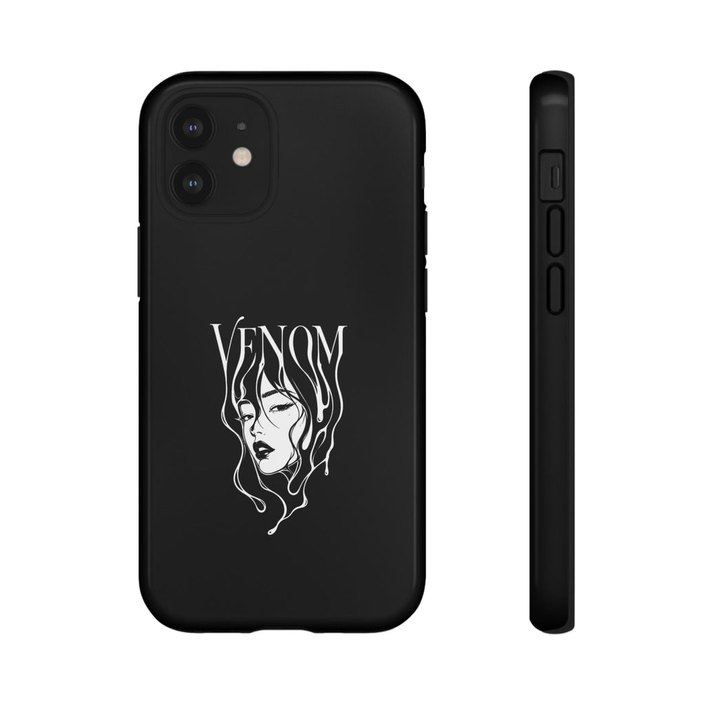 Venom Goth Phone Case — Black Protective Tough Case with Dark Femme Artwork