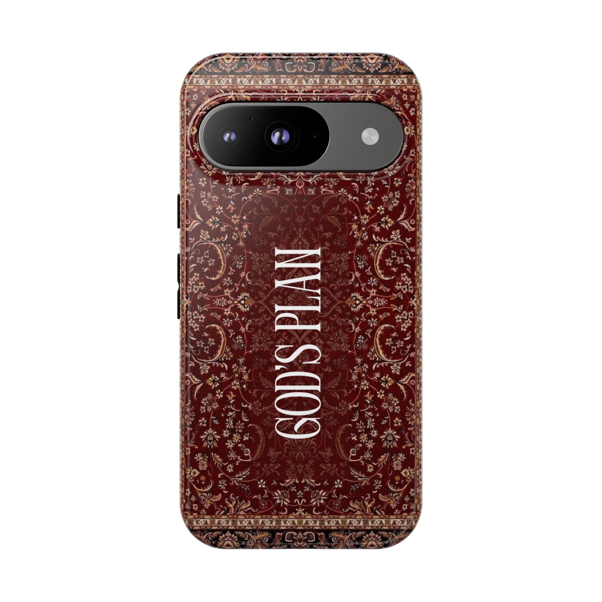 God's Plan — Vintage Tapestry Christian Tough Phone Case | Boho Faith Cover