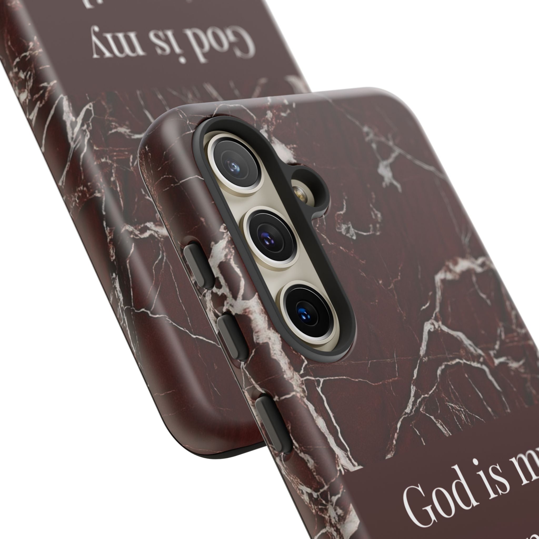 God Is My Strength — Psalm 73:26 Christian Tough Phone Case | Marble Faith Cover