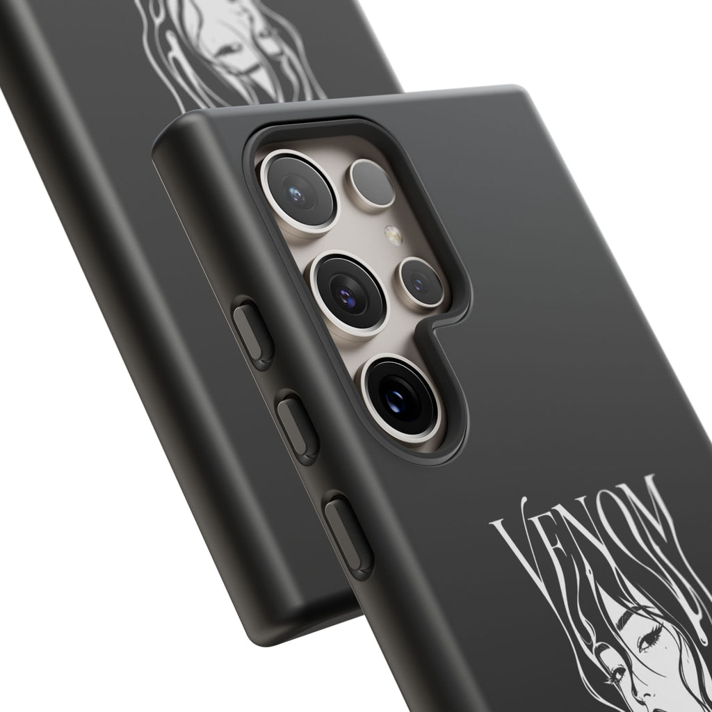 Venom Goth Phone Case — Black Protective Tough Case with Dark Femme Artwork