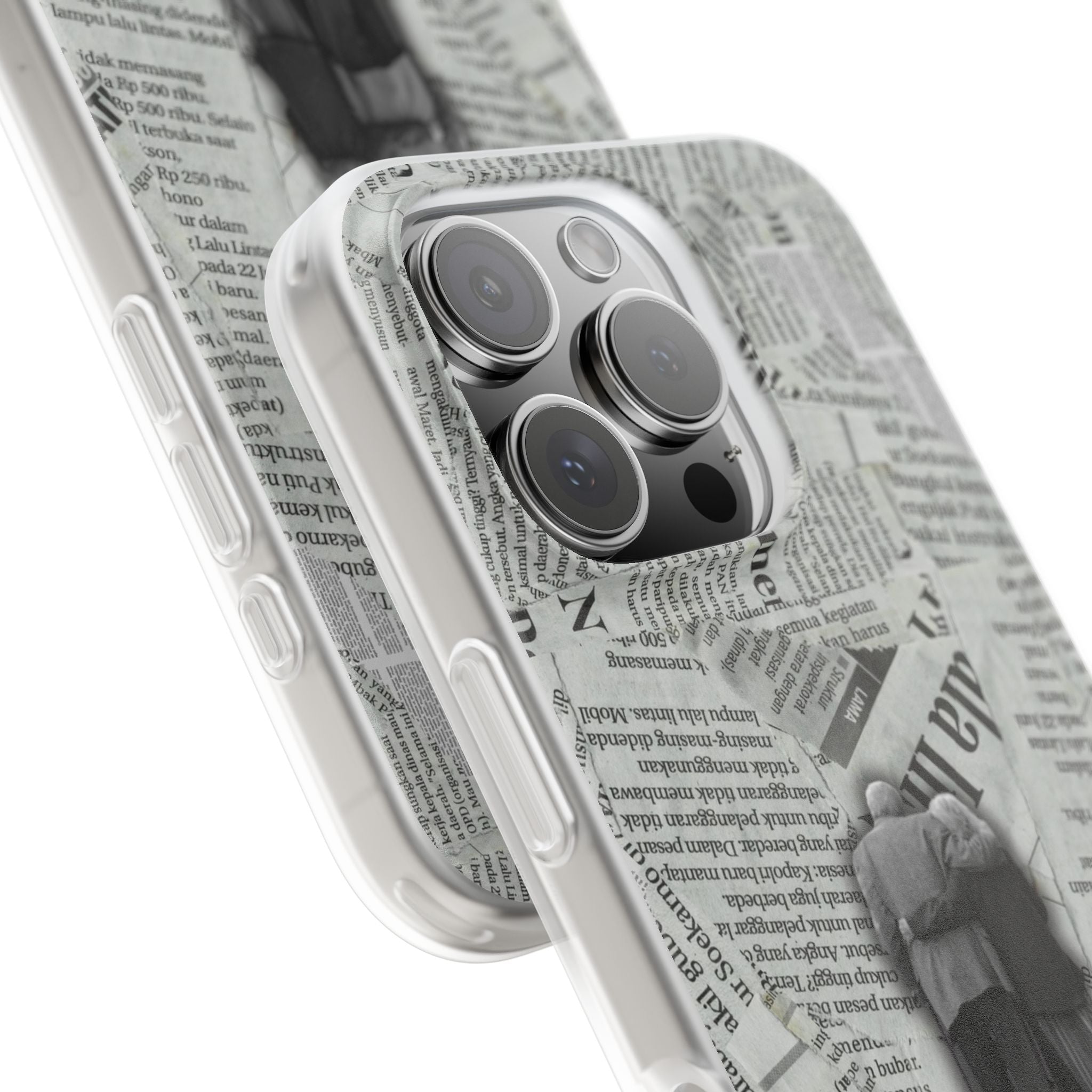 Newspaper Collage 'Until The End' Phone Case - Romantic Vintage iPhone Cover